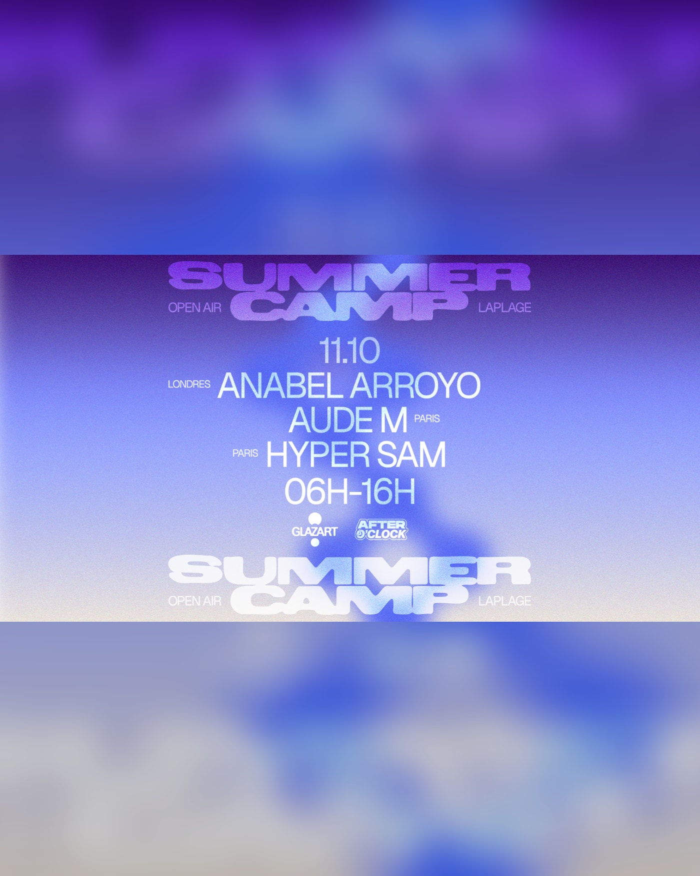 Affiche du Konzert After O'Clock X La Plage Open Air: Anabel Arroyo, Hyper Sam, Aude M, Glazart