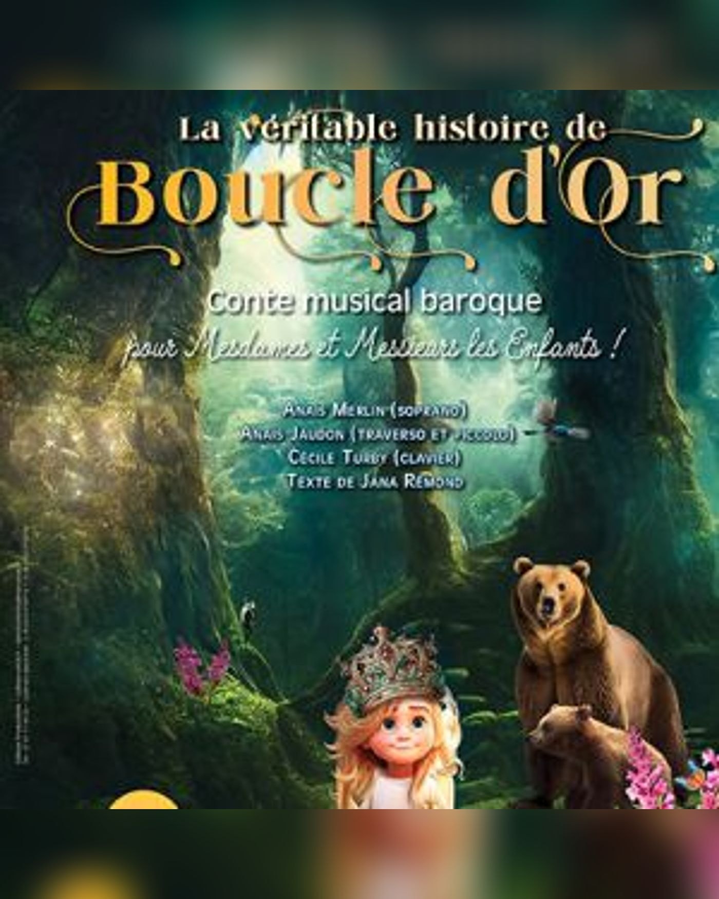 Affiche du spettacolo La véritable histoire de Boucle d'Or, Théatre municipal René Panhard