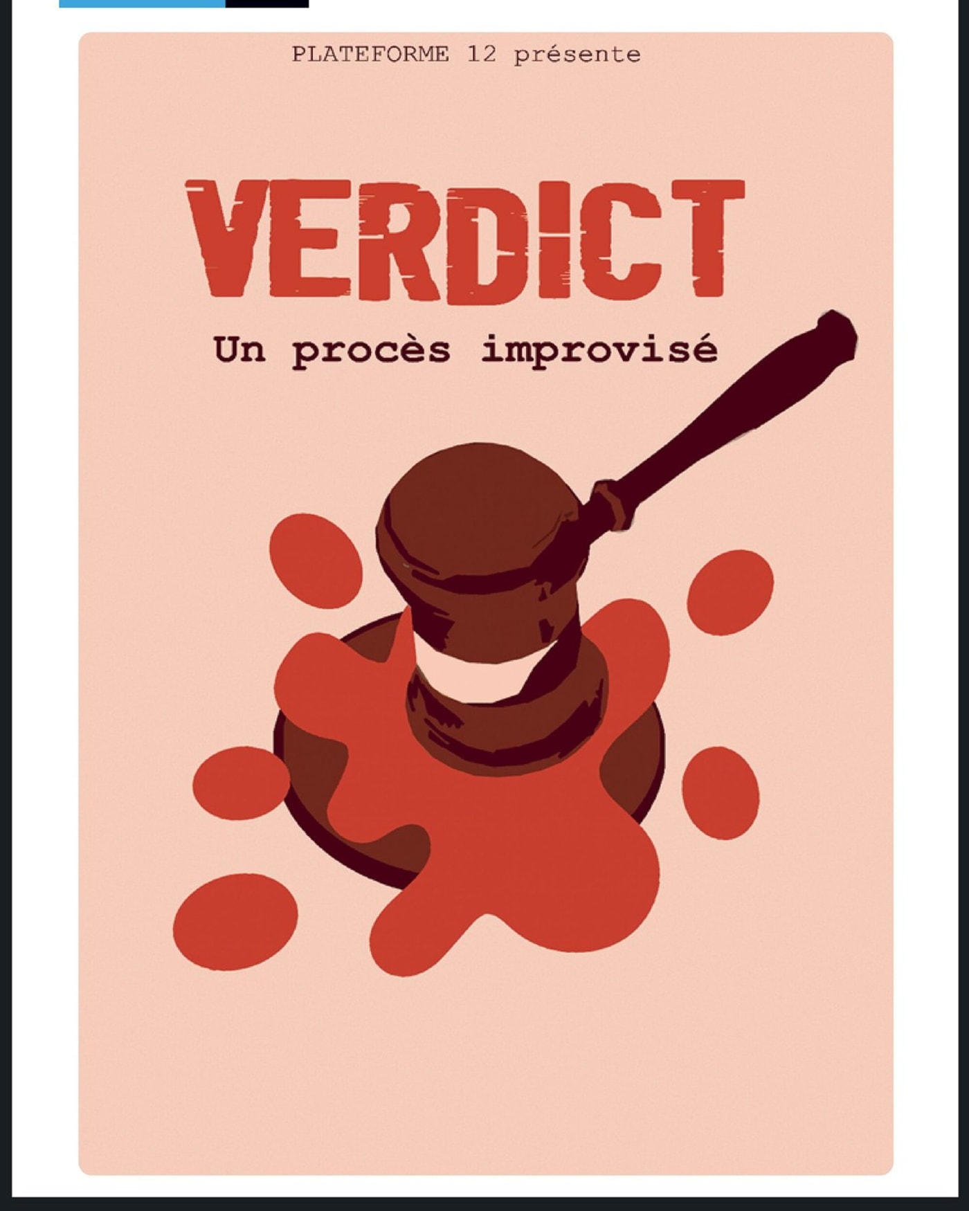 Cartel del espectáculo Verdict, Laurette Théâtre