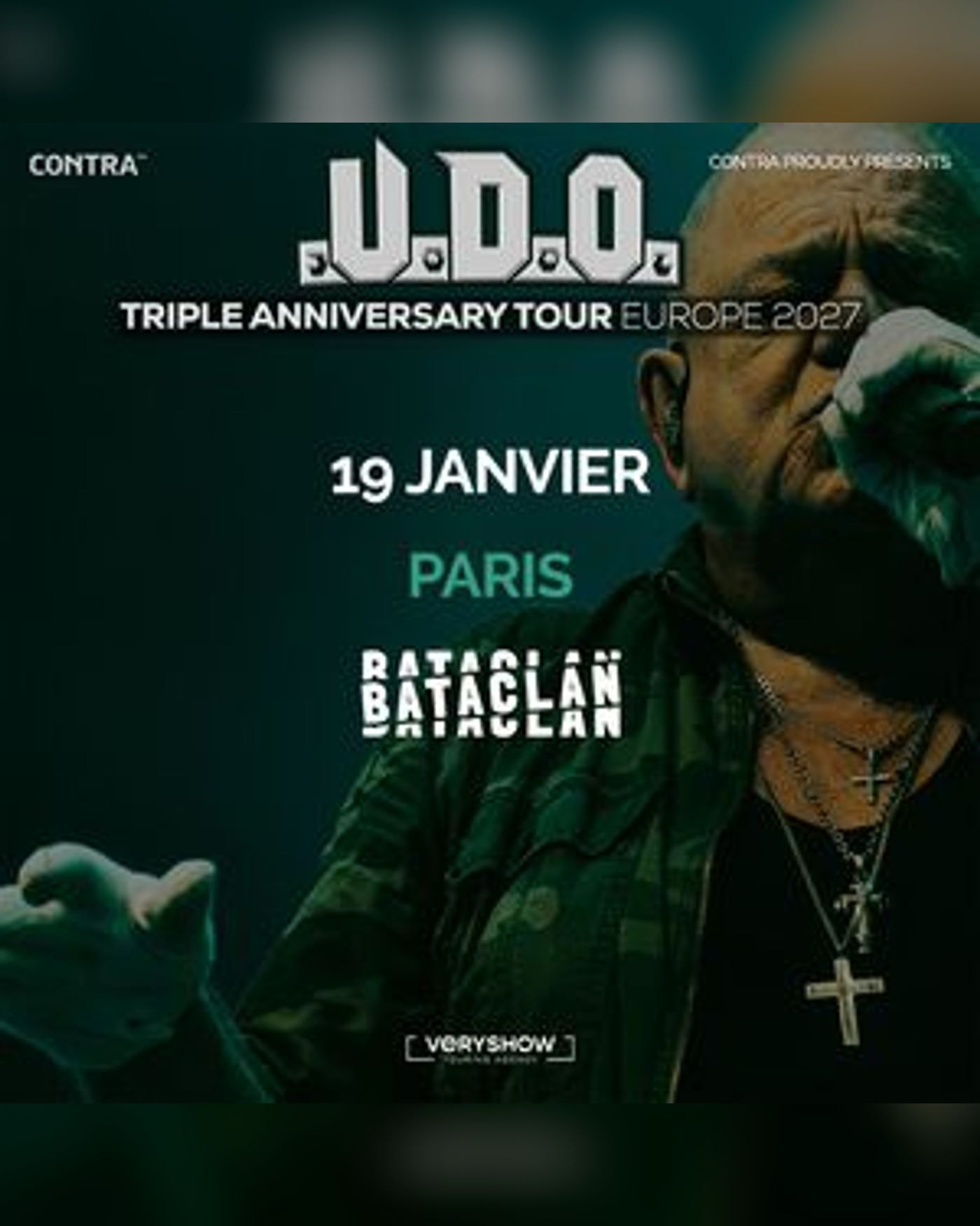 Affiche du concerto U.D.O., Bataclan