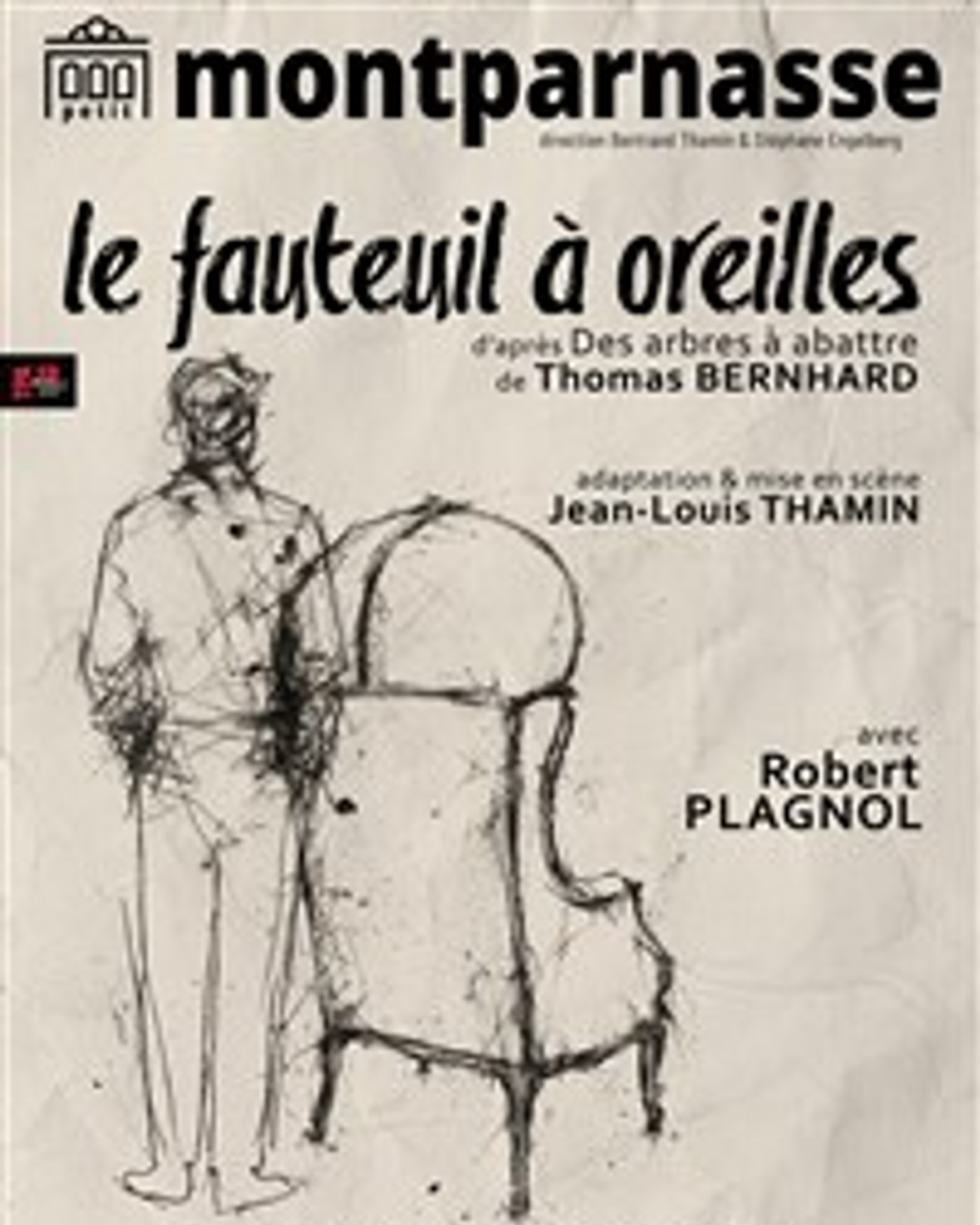 Affiche du spettacolo Le fauteuil à oreilles, Theatre du petit Montparnasse