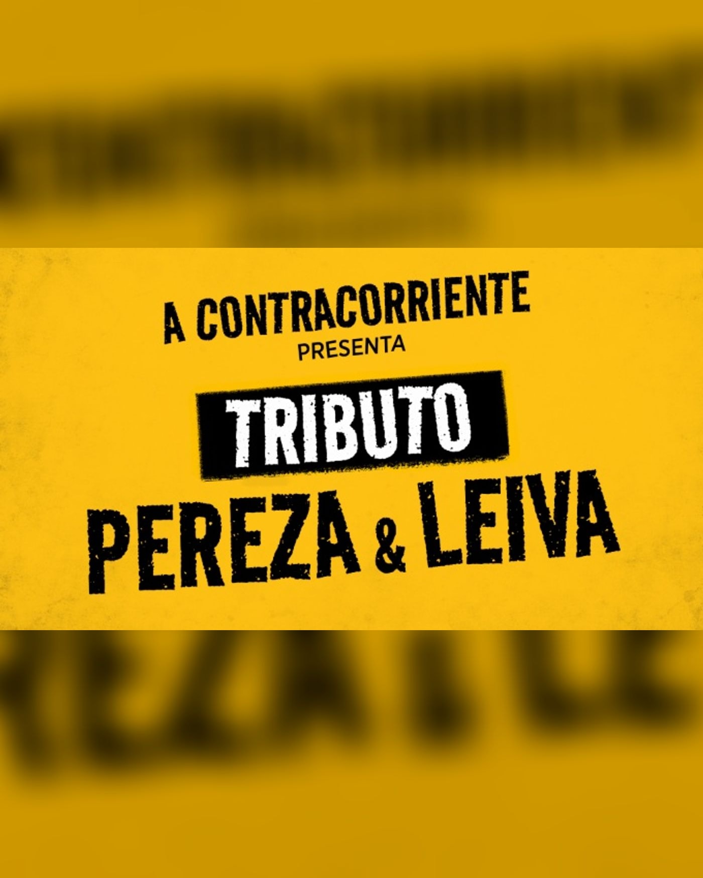 Poster for the concert A Contracorriente - Tributo Pereza y Leyva, Galileo Galilei