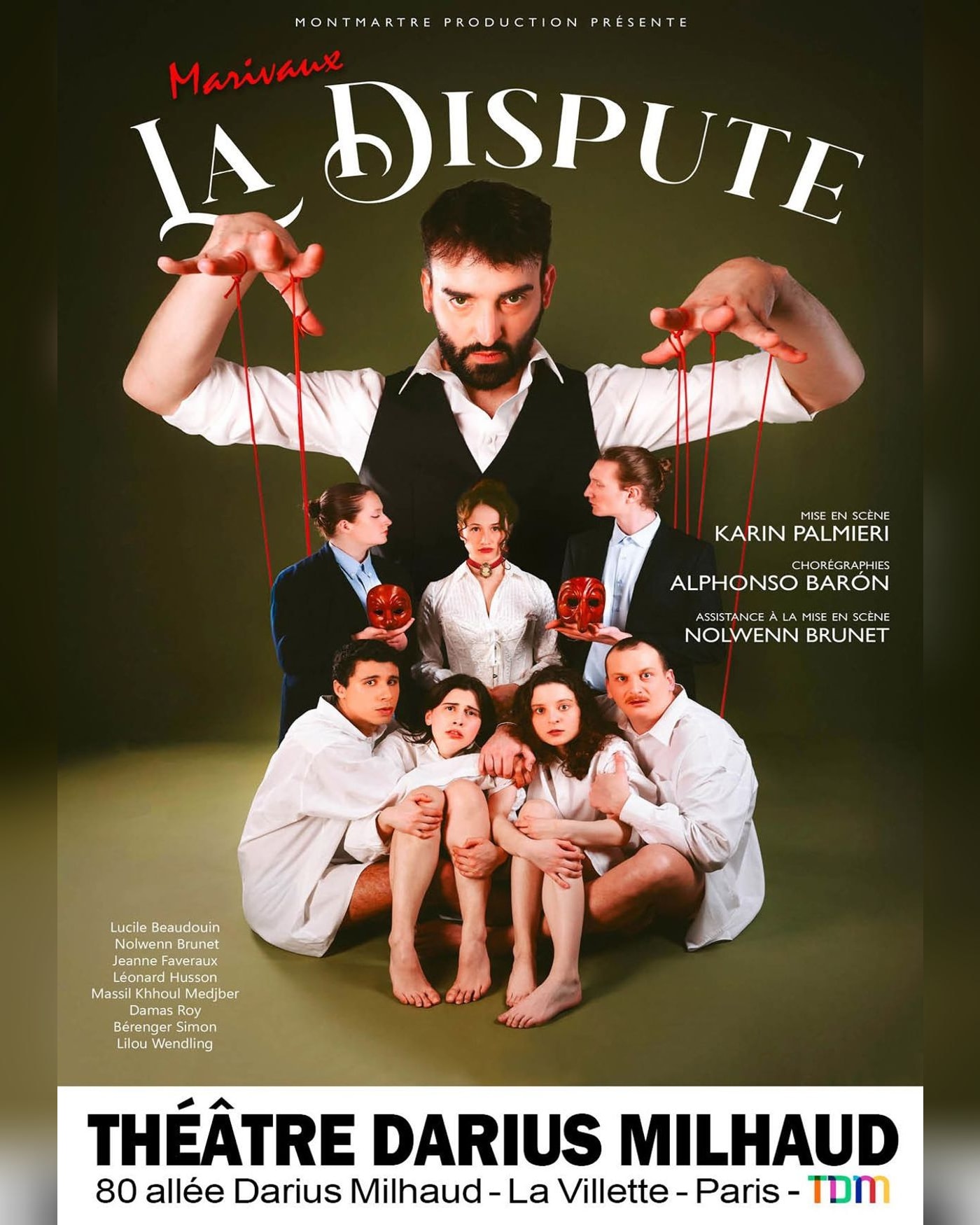 Cartel del espectáculo La Dispute, Théâtre Darius Milhaud