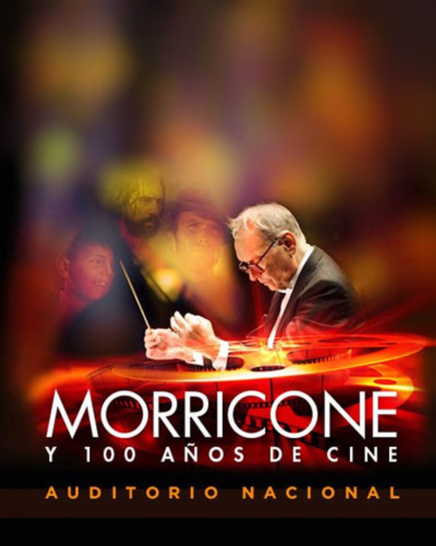 Poster for the concert MORRICONE y 100 años de Cine, Auditorio Nacional de Madrid