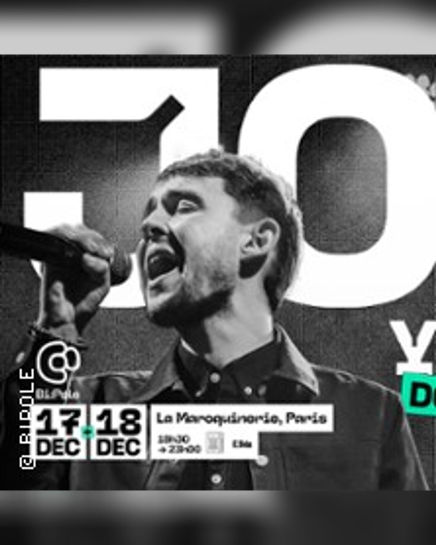 Affiche du Konzert Joe York, La Maroquinerie