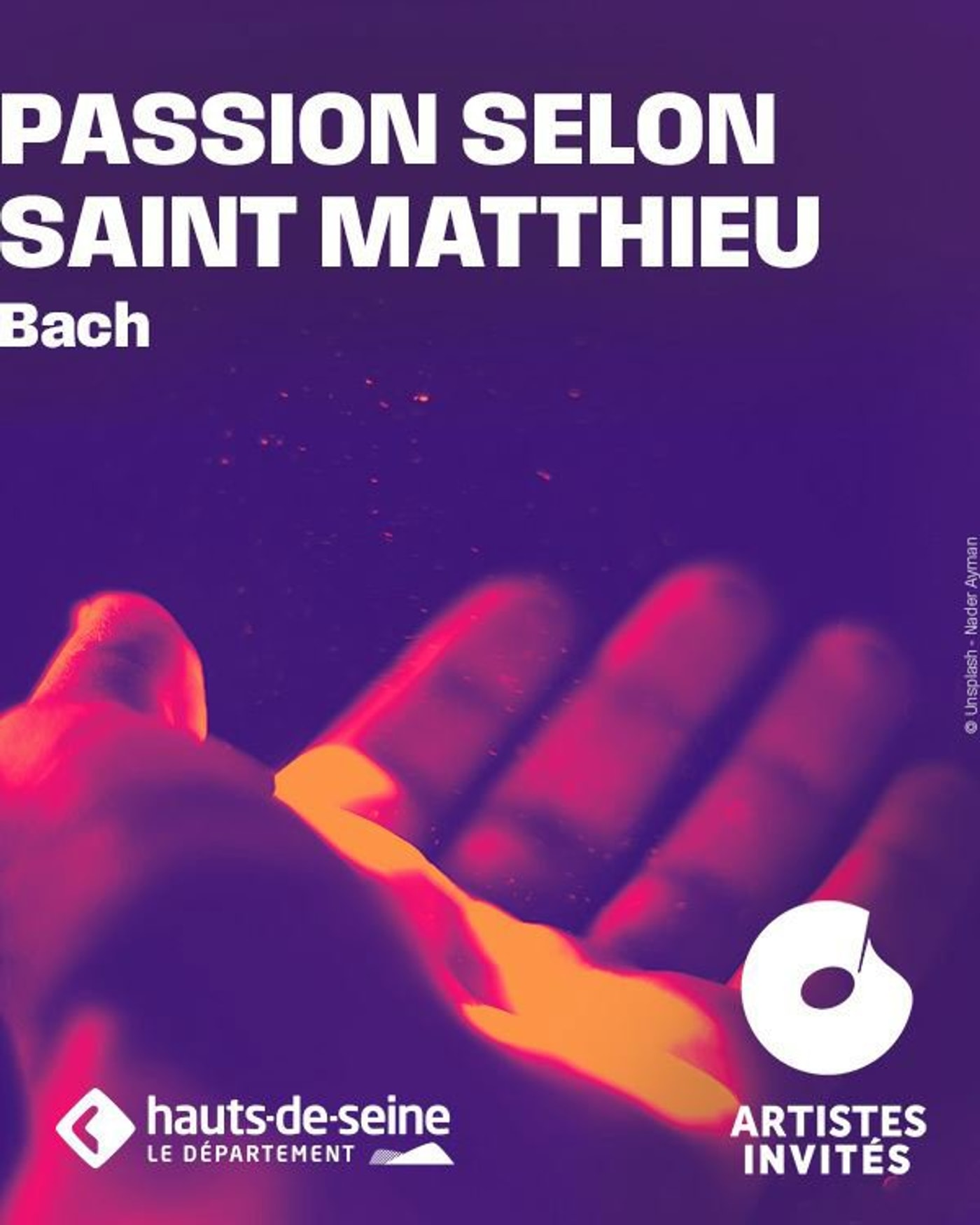 Cartel del concierto Passion selon Saint Matthieu - Bach, Auditorium de La Seine Musicale