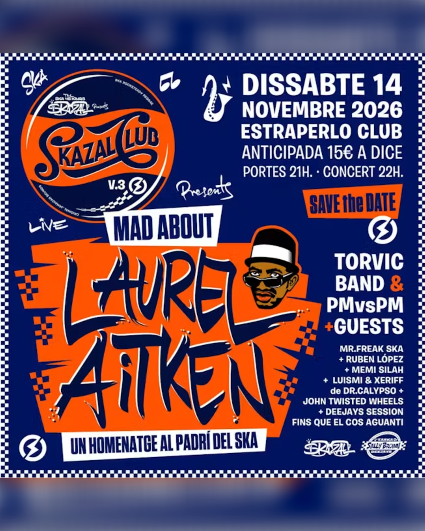 Cartel del concierto Mad About Laurel Aitken, TBA - Dosrombos