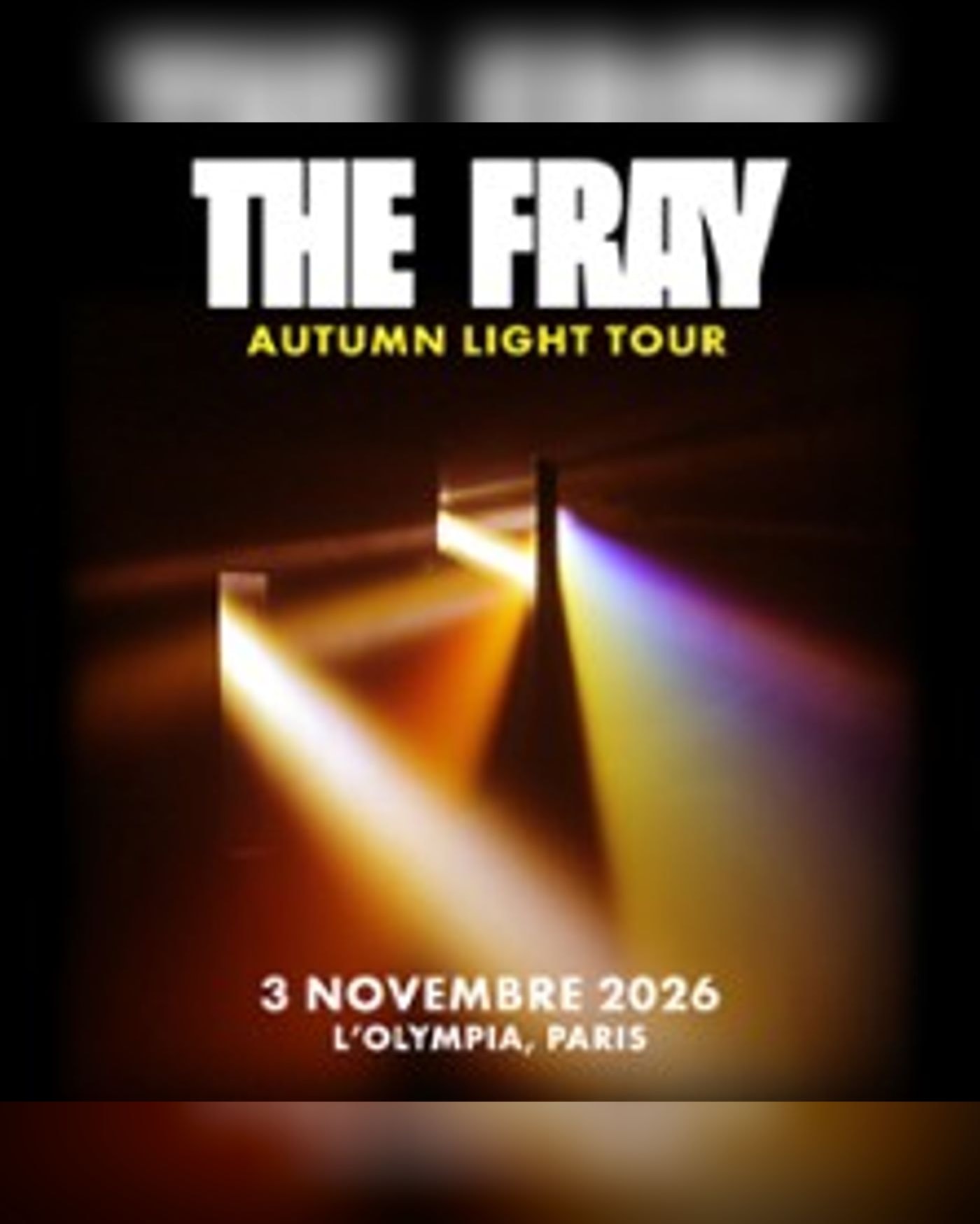 Affiche du Konzert The Fray - Autumn Light Tour, L'Olympia