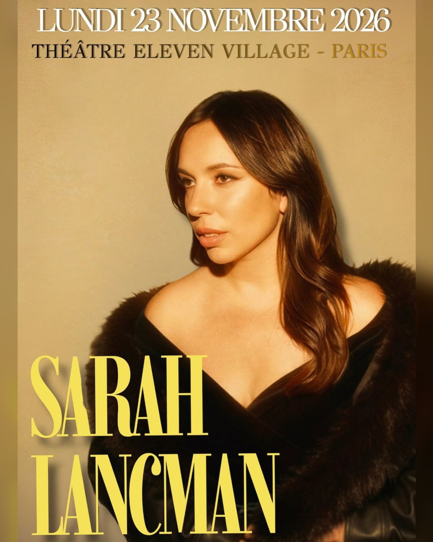 Cartel del concierto Sarah Lancman - "Paris-NYC", Eleven Village