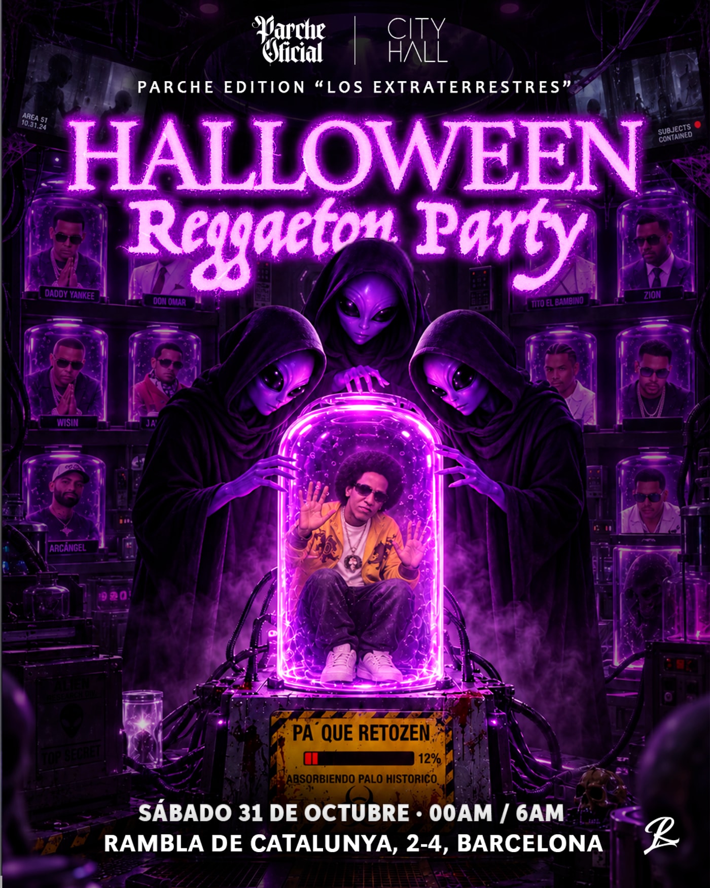 Cartel del concierto HALLOWEEN Parche OFFICIAL, City Hall