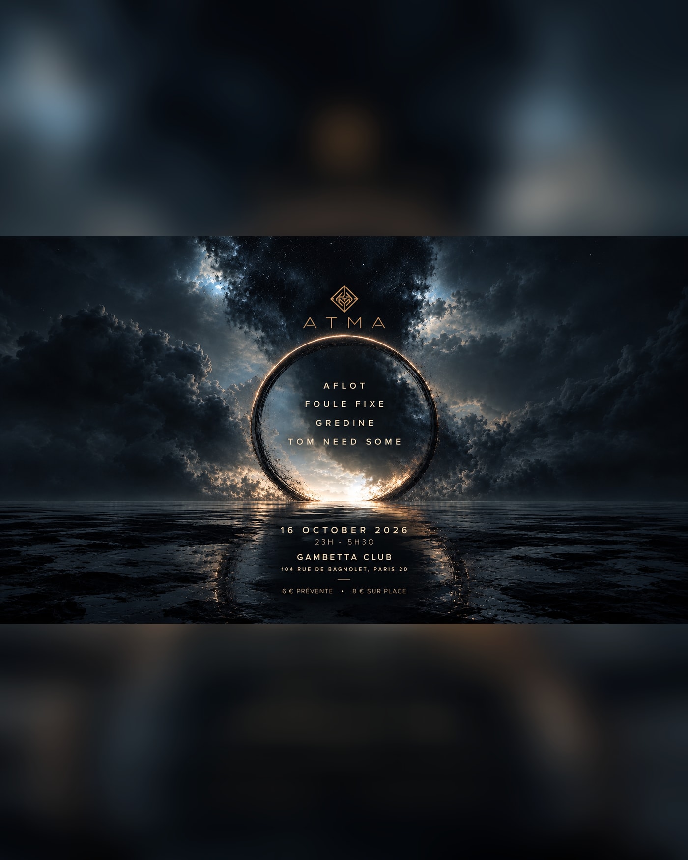 Affiche du Konzert Atma — Techno · Psytrance, Le Gambetta Club
