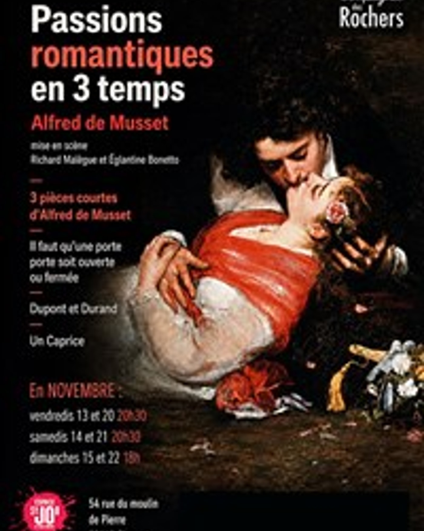 Affiche de l’Aufführung Passions romantiques en 3 temps, Espace St Jo' - Le vieux théâtre