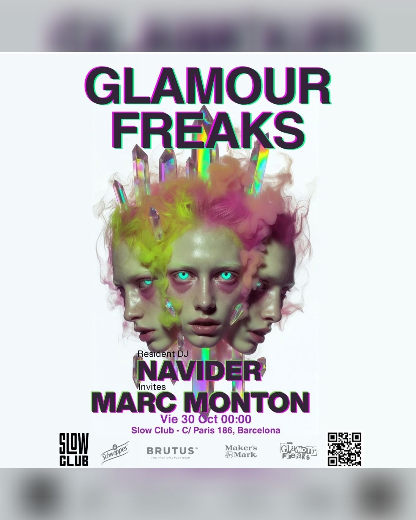 Cartel del concierto Glamour Freaks: Navider + Marc Monton, Slow Club
