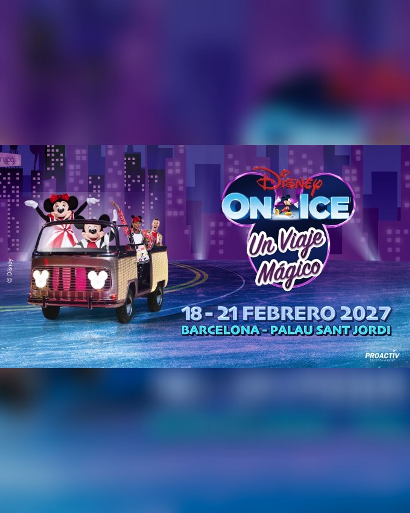 Cartel del espectáculo Disney On Ice: Un Viaje Mágico, Palau Sant Jordi