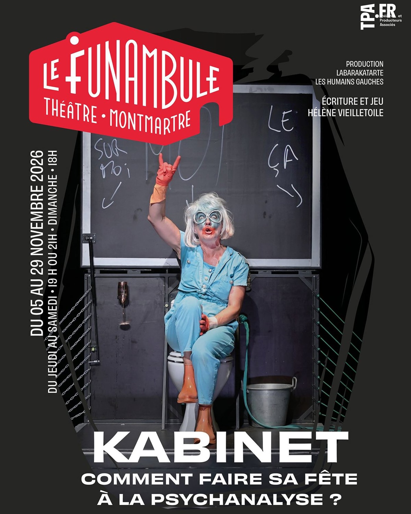 Cartel del espectáculo Kabinet, Le Funambule-Montmartre