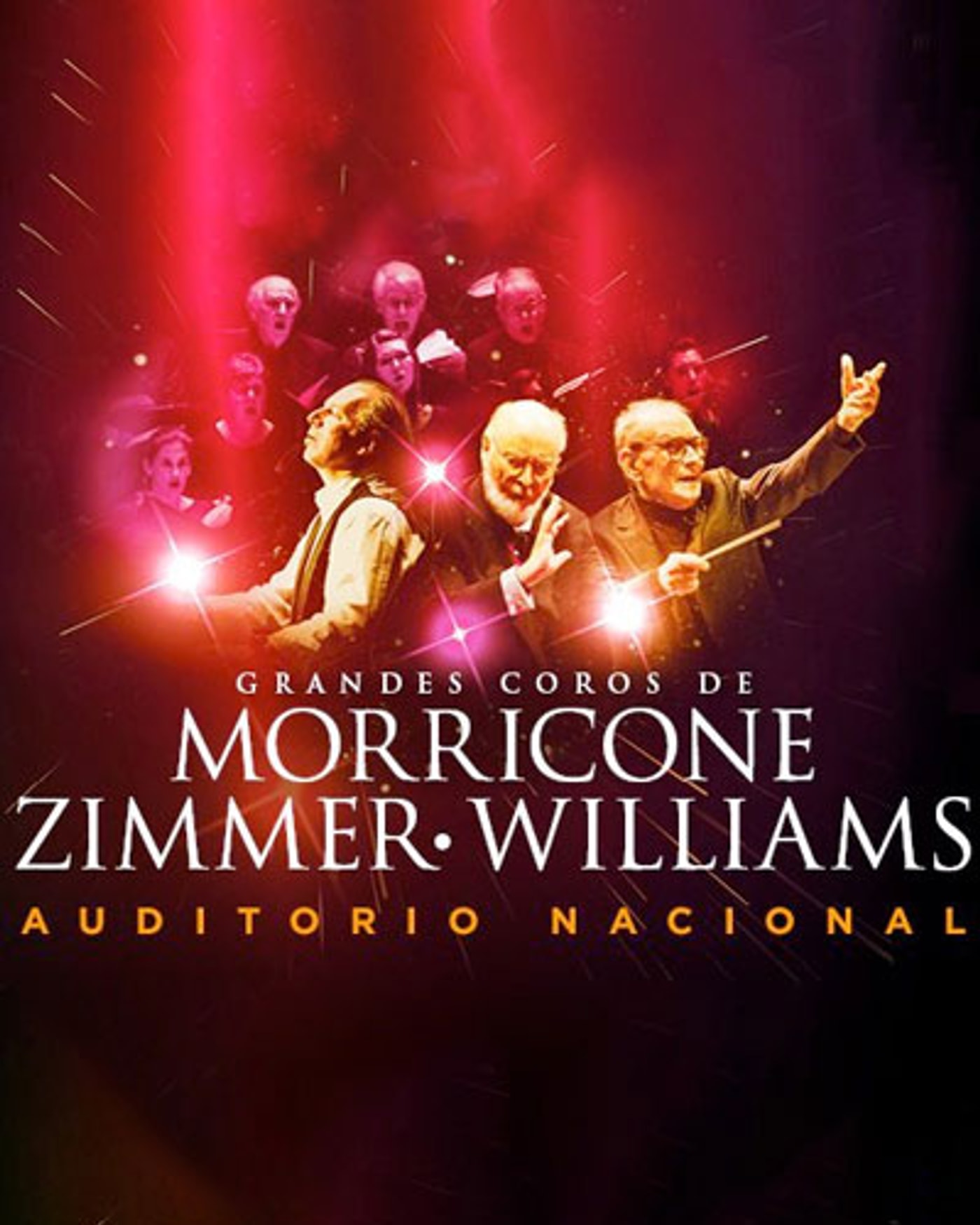 Poster for the concert Grandes Coros de Cine: Morricone & Zimmer & Williams, Auditorio Nacional de Madrid