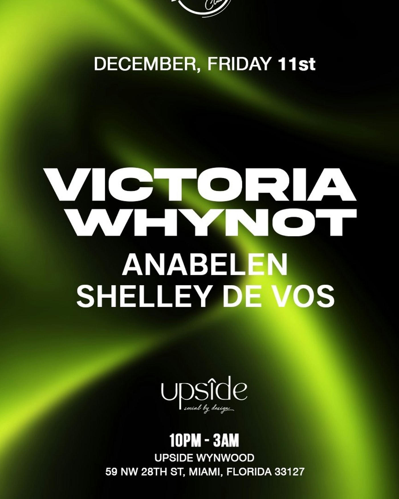 Poster for the concert Victoria Whynot, Upside