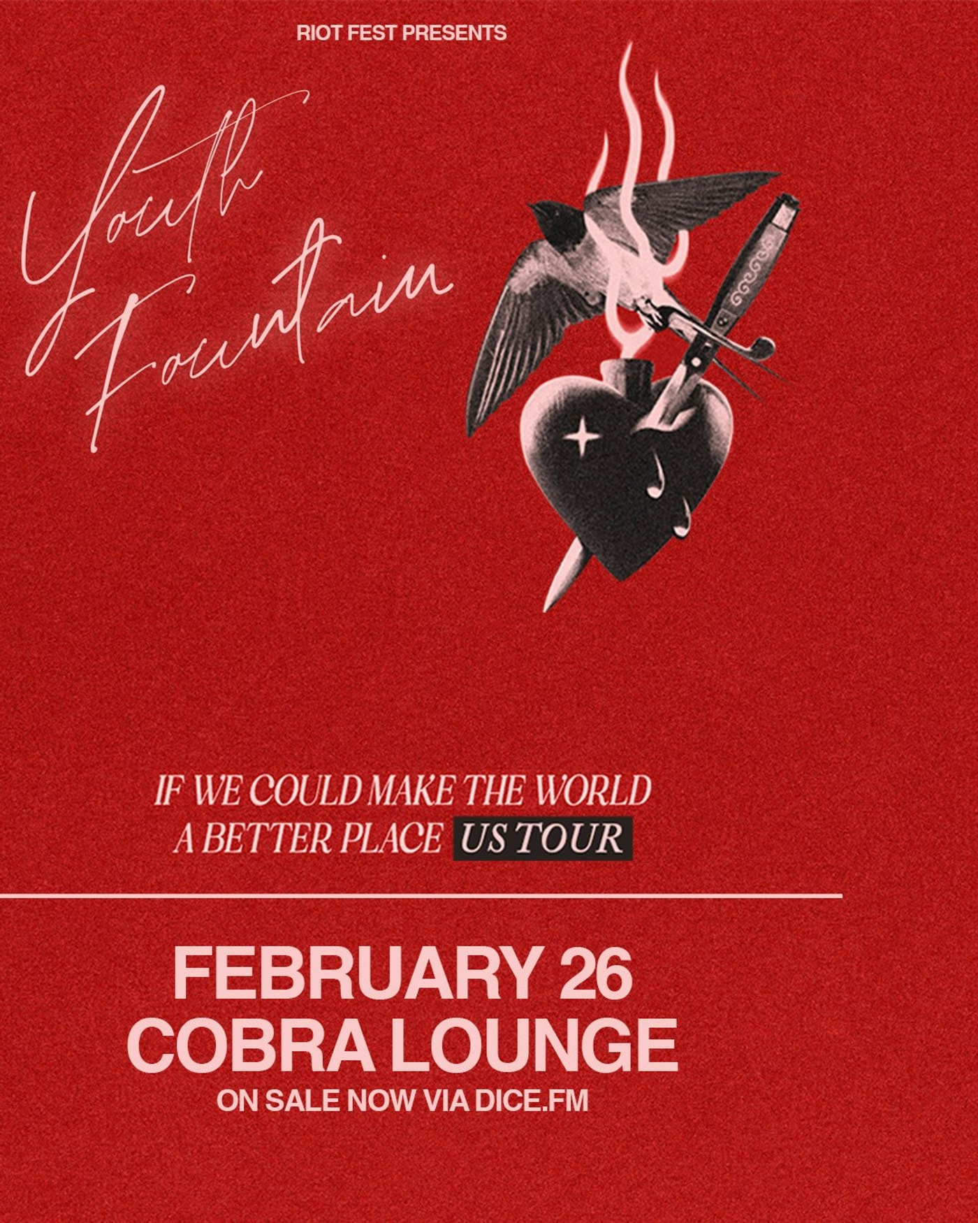 Poster for the concert Youth Fountain, Cobra Lounge
