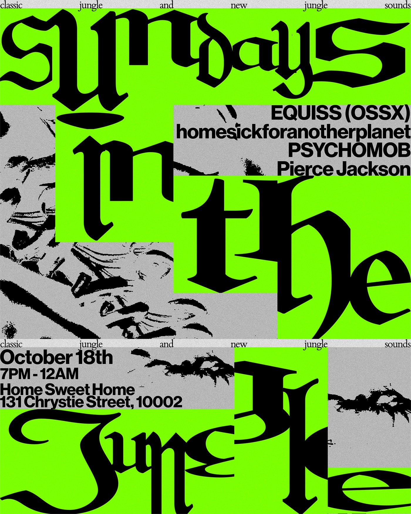 Poster for the concert Sundays in the Jungle, Home Sweet Home
