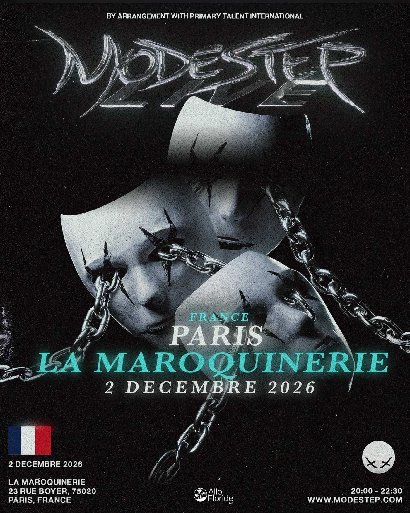 Affiche du concerto Modestep, La Maroquinerie