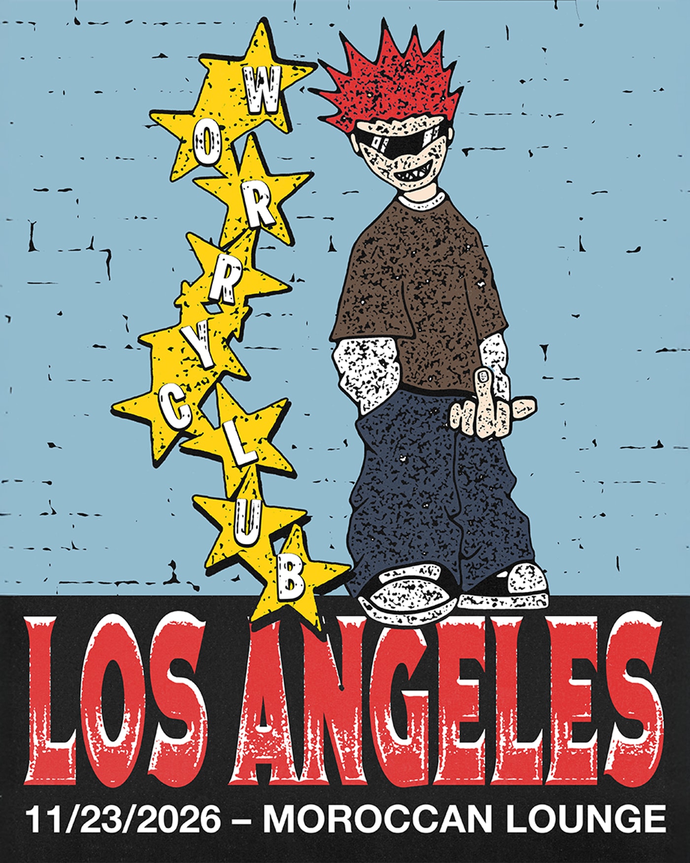 Poster for the concert Worry Club, The Moroccan Lounge
