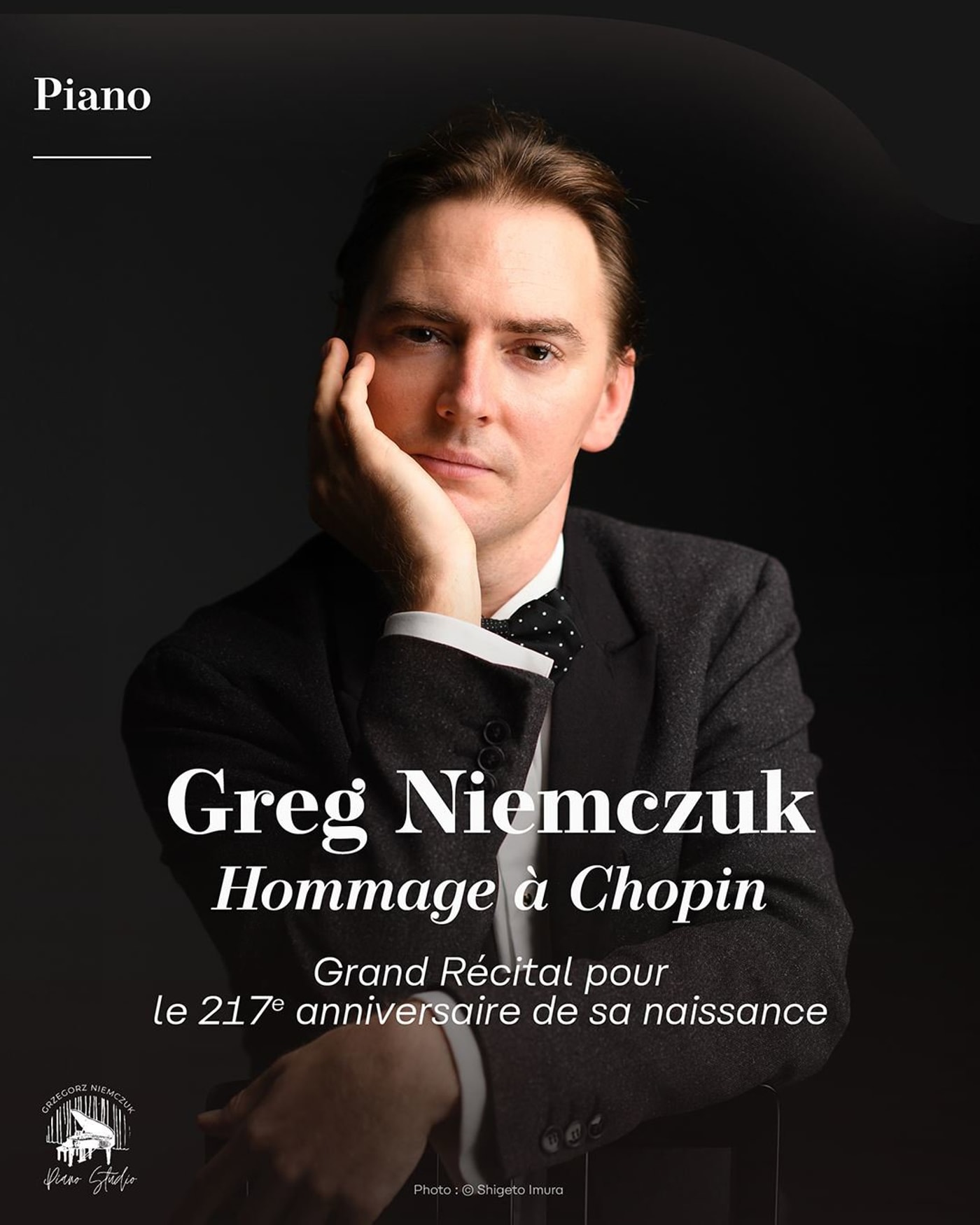 Poster for the concert Grzegorz Niemczuk, Salle Gaveau