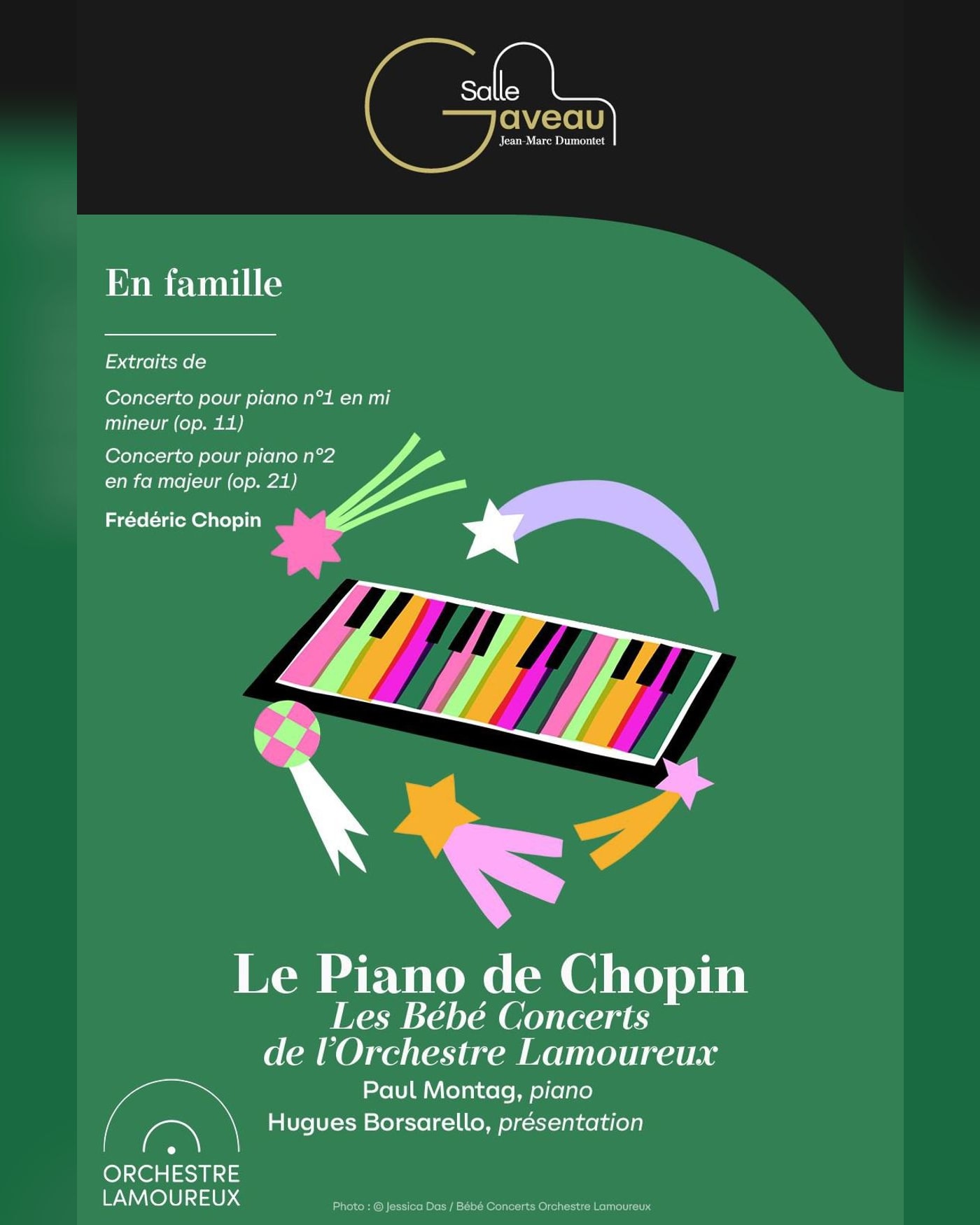 Poster for the concert Bébé Concert : Le piano de Chopin, Salle Gaveau