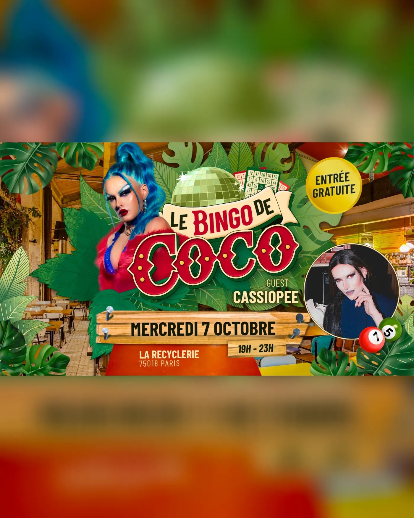 Affiche du concerto Le Bingo de Coco, La REcyclerie