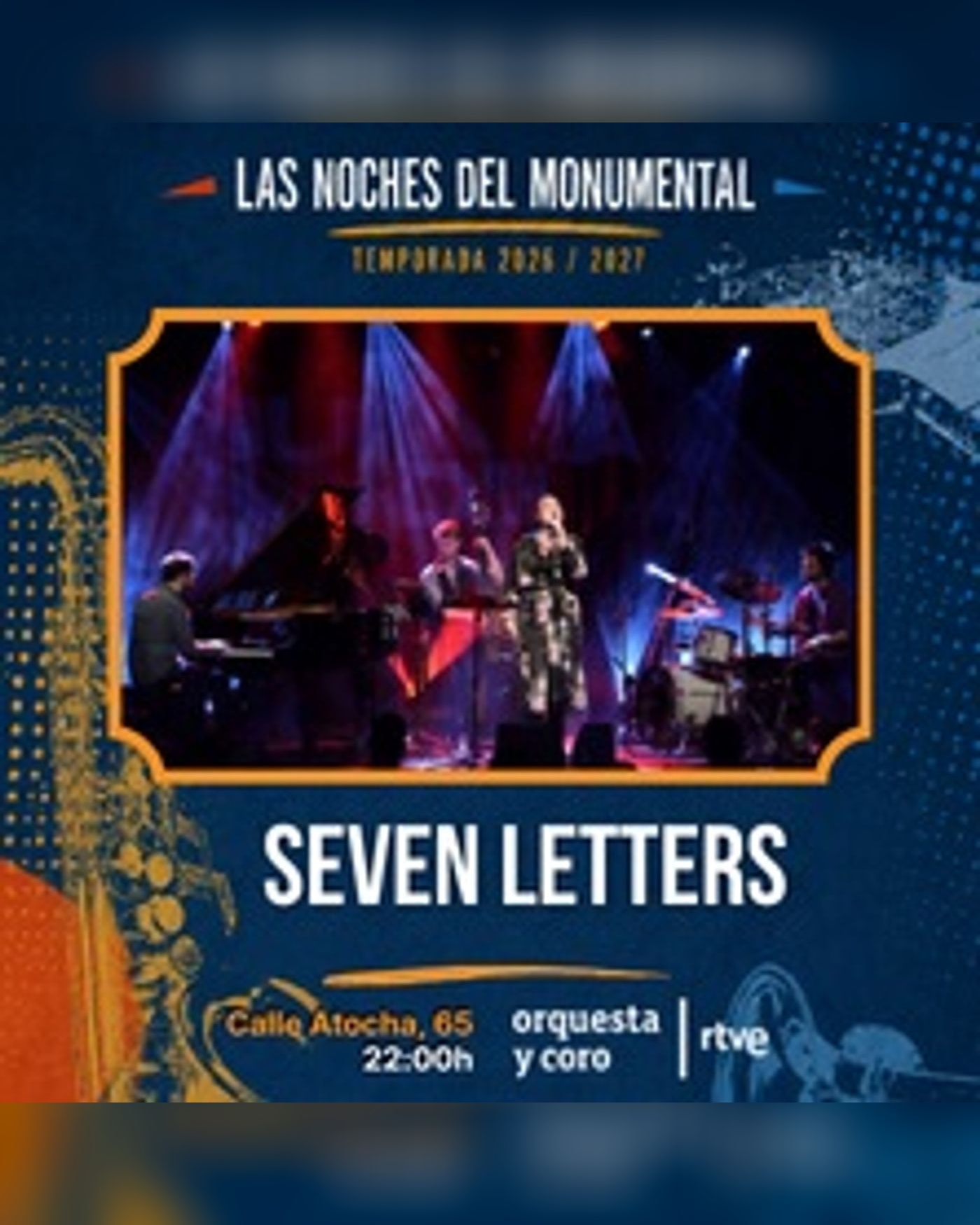 Affiche du Konzert Seven Letters, Teatro Monumental