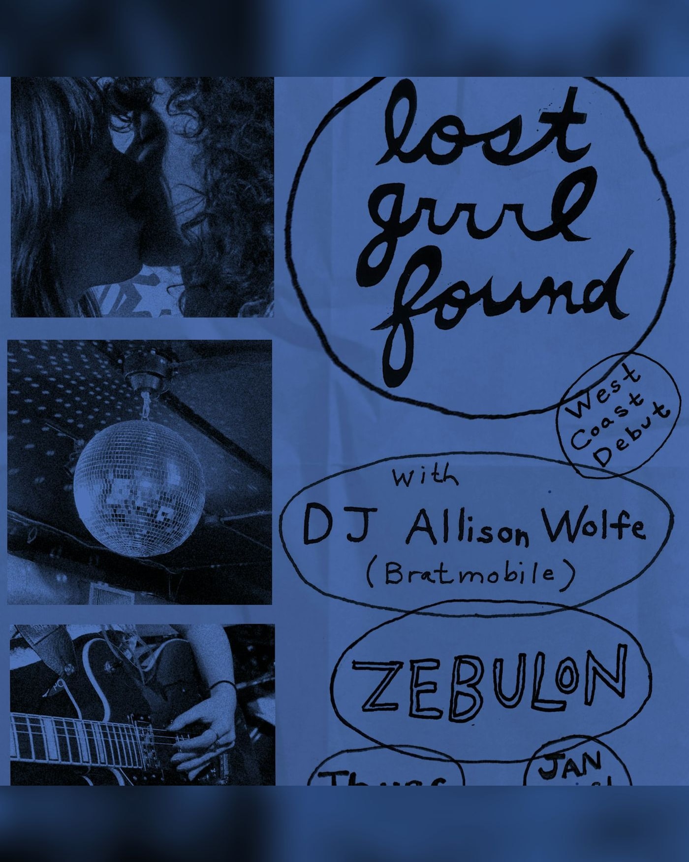 Poster for the concert Lost Grrrl Found, Zebulon