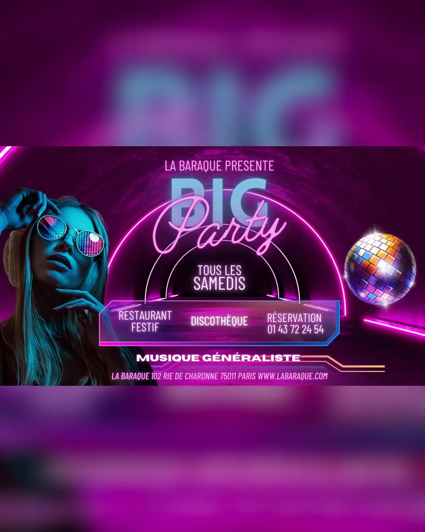 Affiche du concerto Saturday party, La Baraque - Bar - Restaurant - Discothèque