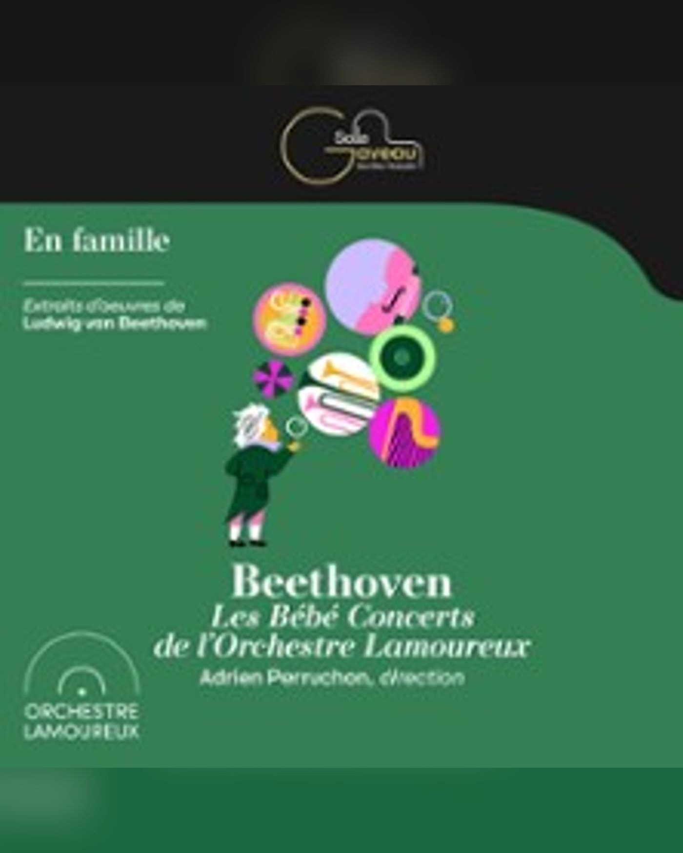 Poster for the concert Bébé Concert - Beethoven, Salle Gaveau