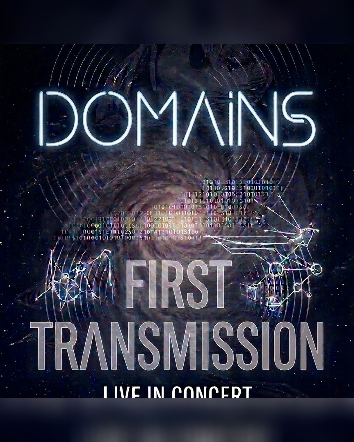 Affiche du concert Domains - First Transmission, Paper Dress Vintage