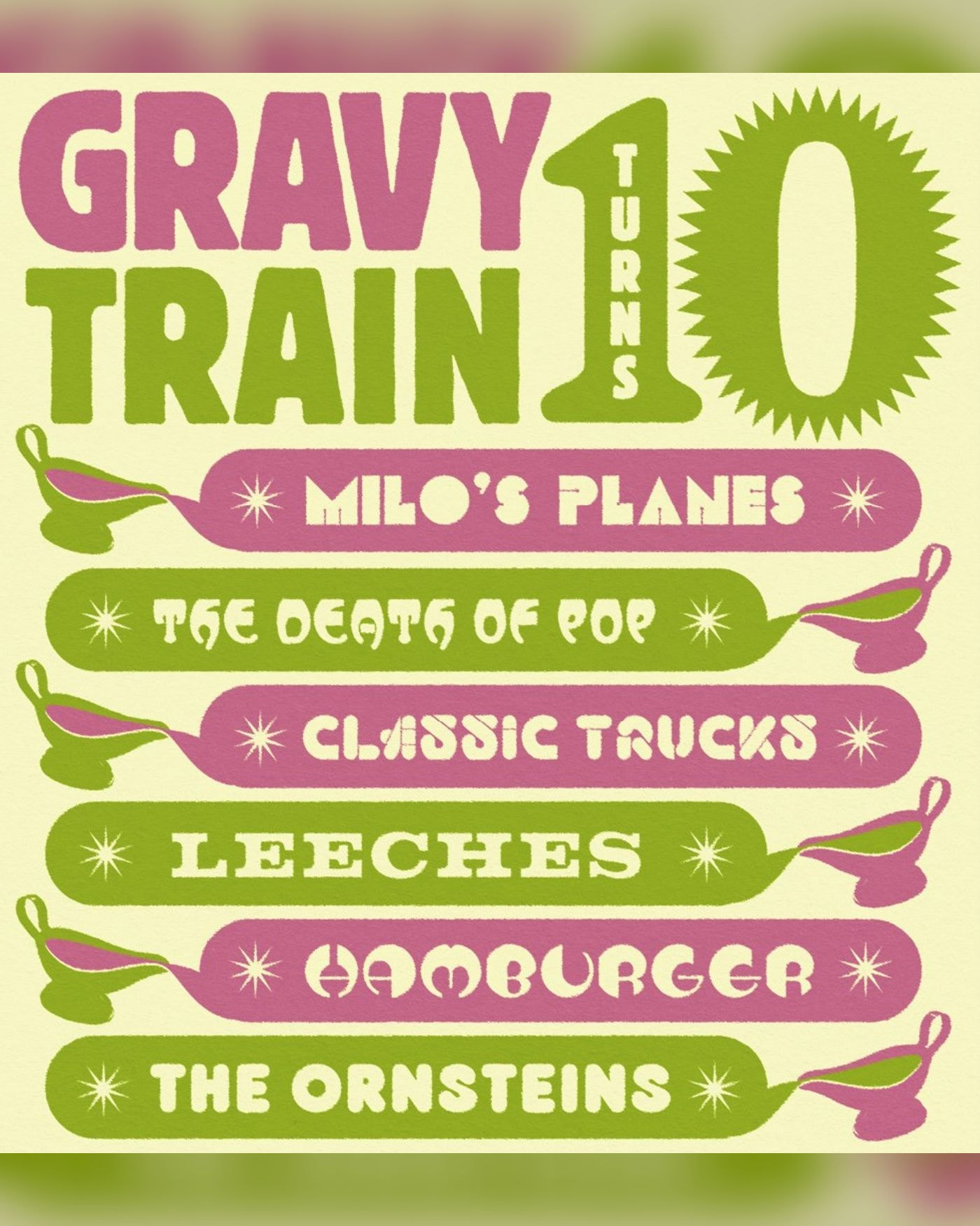Affiche du Konzert Gravy Train Turns 10!, The Lanes