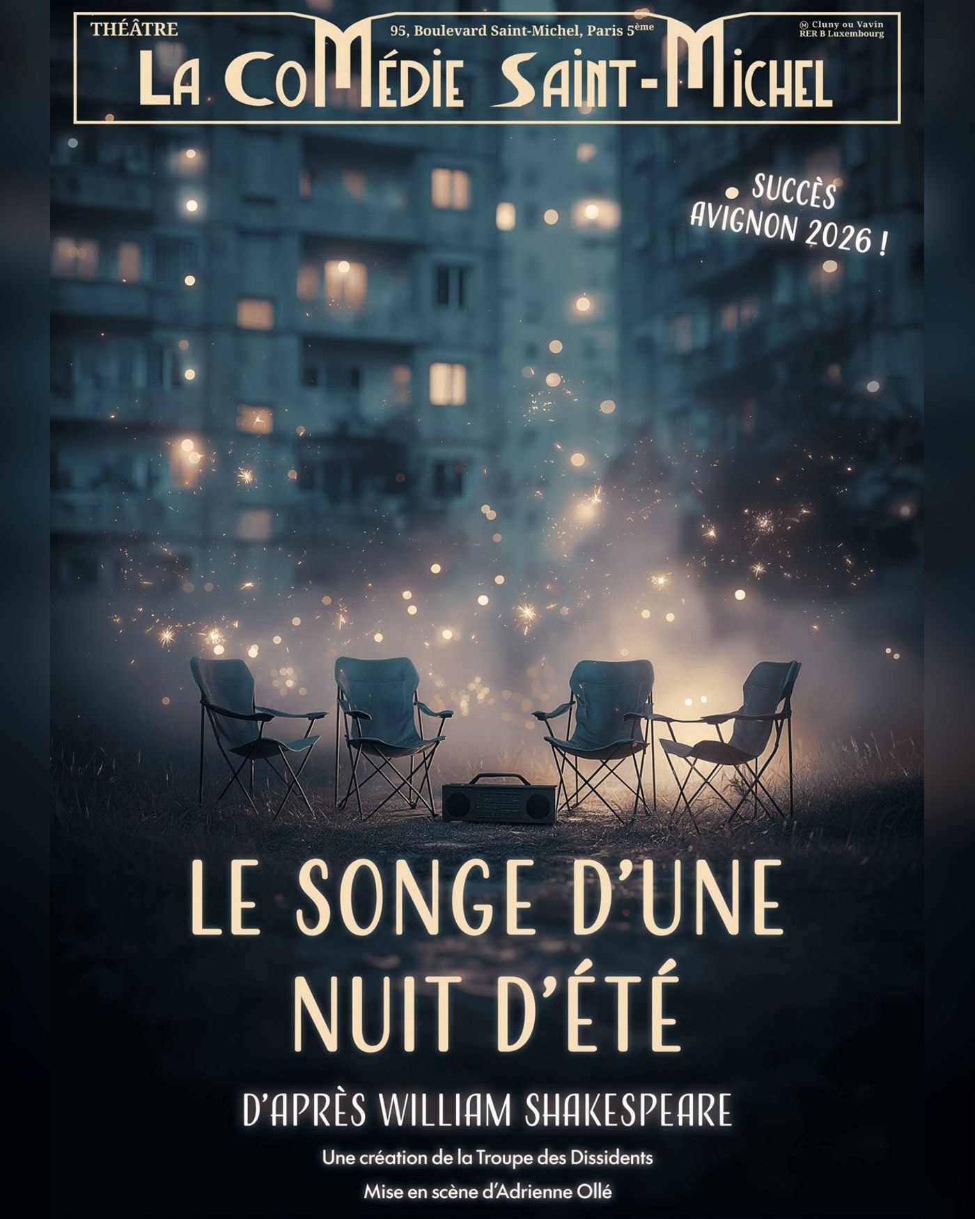 Cartel del espectáculo Le Songe d'une Nuit d'Eté, La Comédie St-Michel - Grande Salle