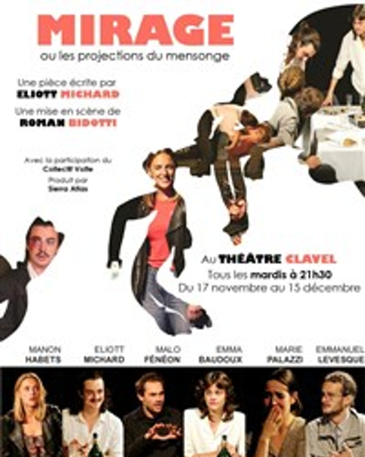 Affiche du spettacolo Mirage, Théâtre Clavel