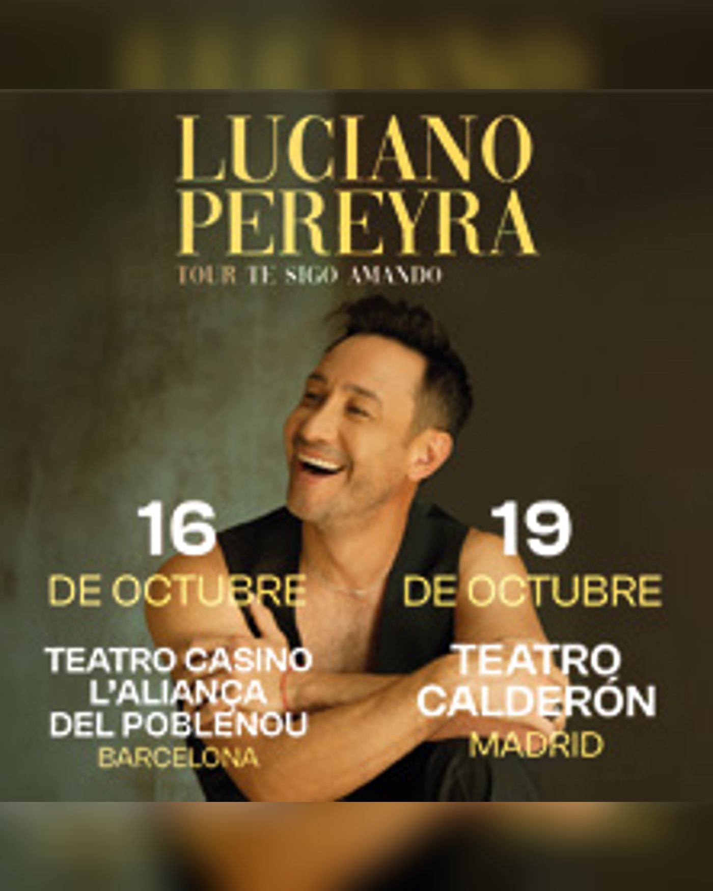 Affiche du Konzert Luciano Pereya. Tour Te sigo Amando, Teatre de Barcelona