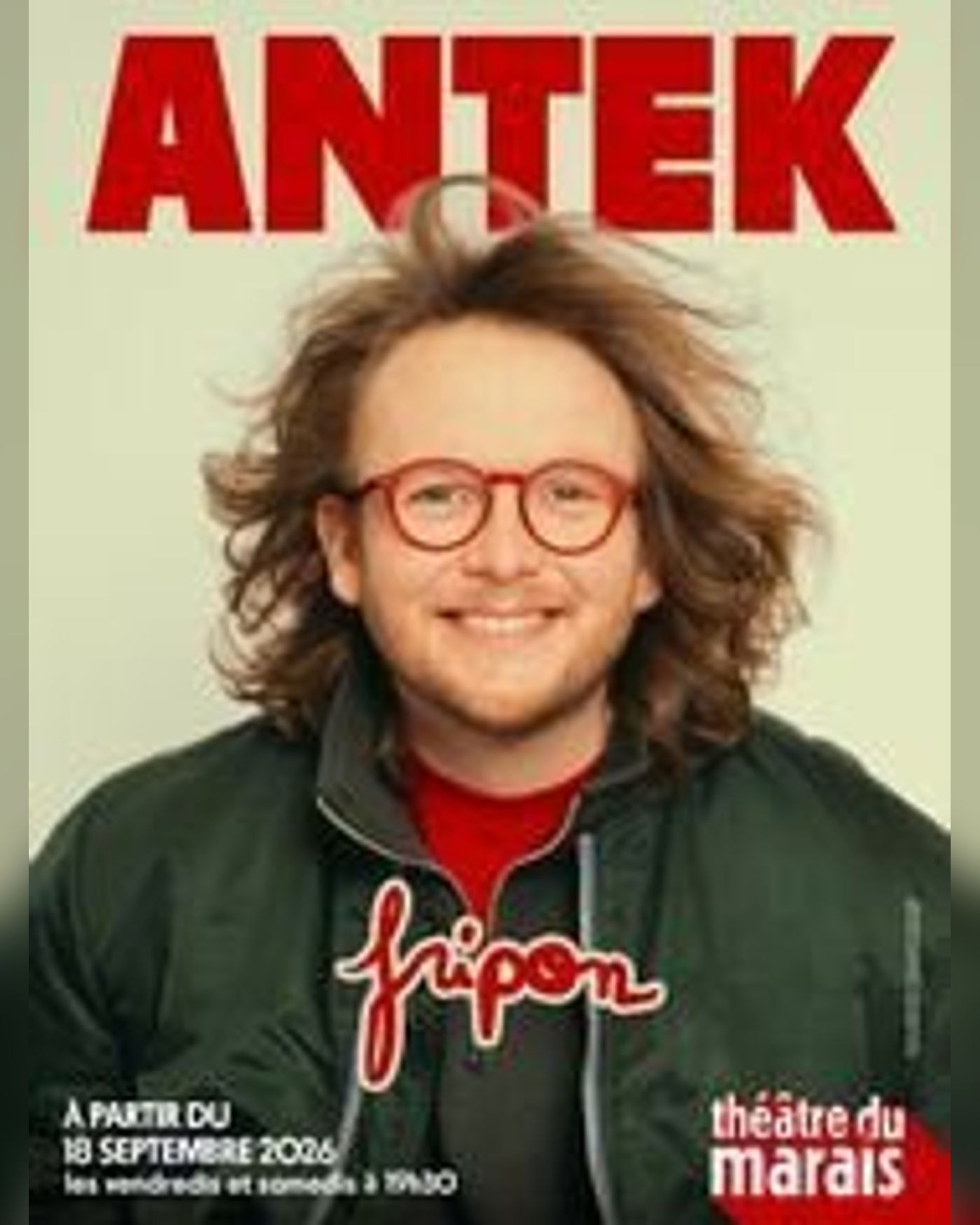 Affiche du voorstelling ANTEK - Fripon, Theatre du Marais