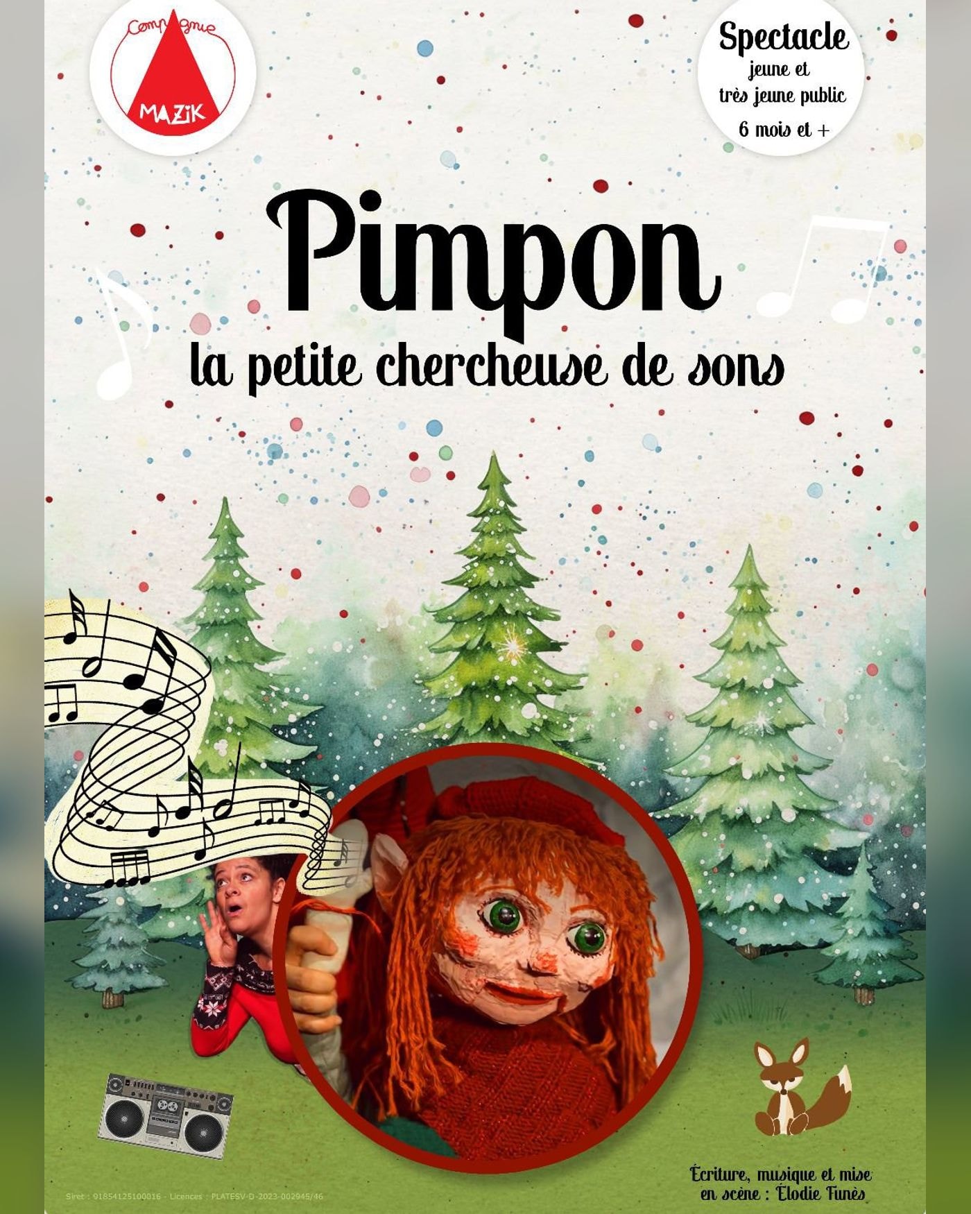 Cartel del espectáculo Pimpon, Théâtre Le Petit Manoir