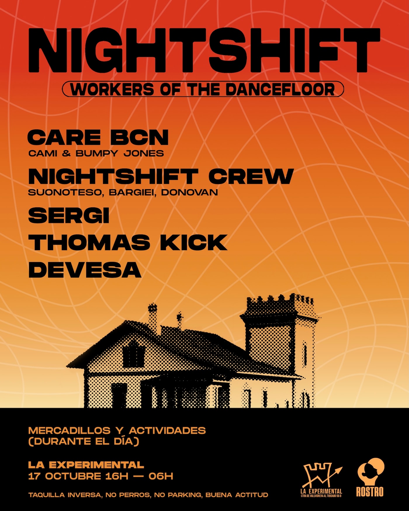 Cartel del concierto NIGHTSHIFT at La Experimental, TBA - Tibidabo Area