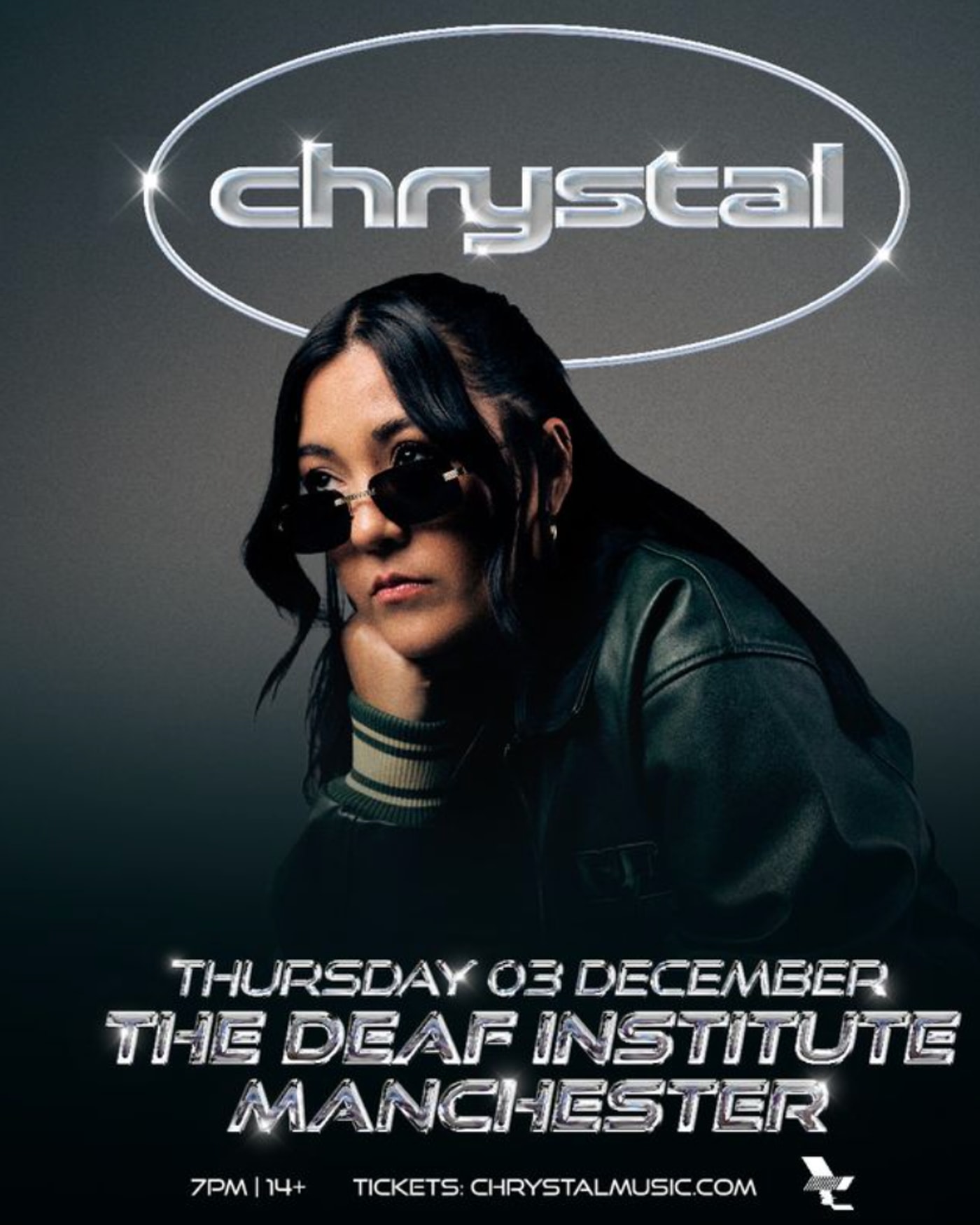 Affiche du concerto Chrystal, Manchester The Deaf Institute.