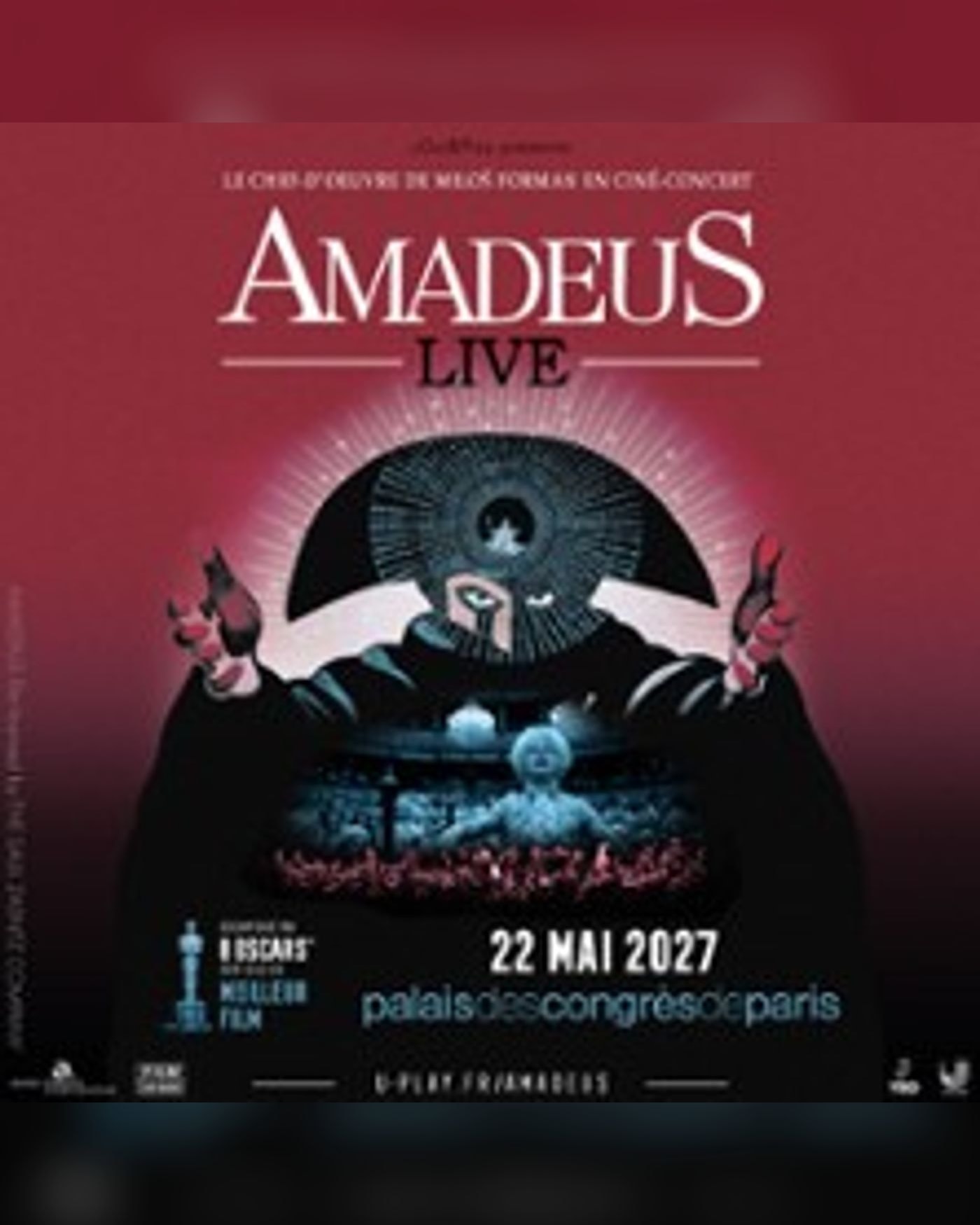 Affiche du concerto Amadeus En Ciné-Concert, Palais des Congrès de Paris