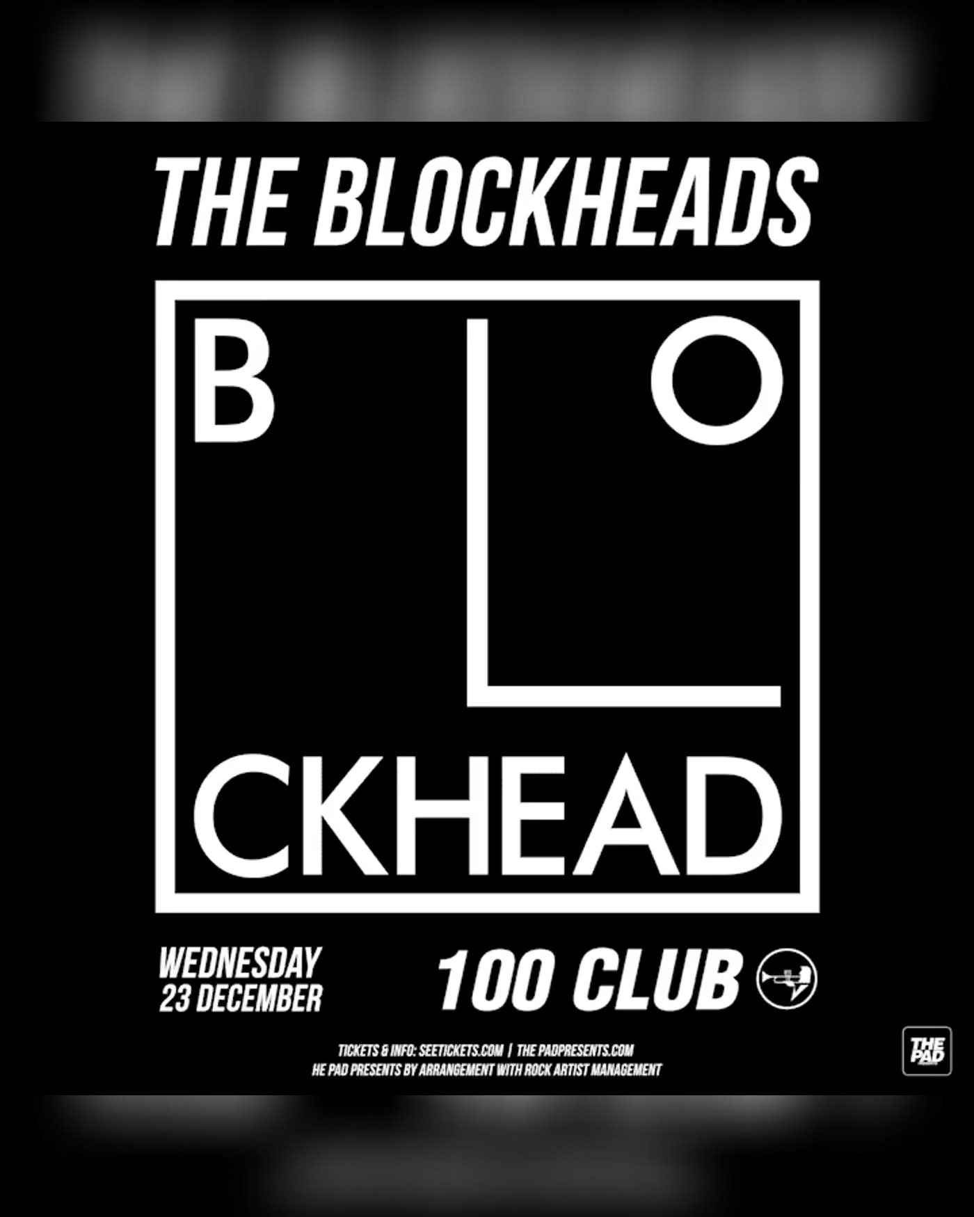 Affiche du Konzert The Blockheads, The 100 Club