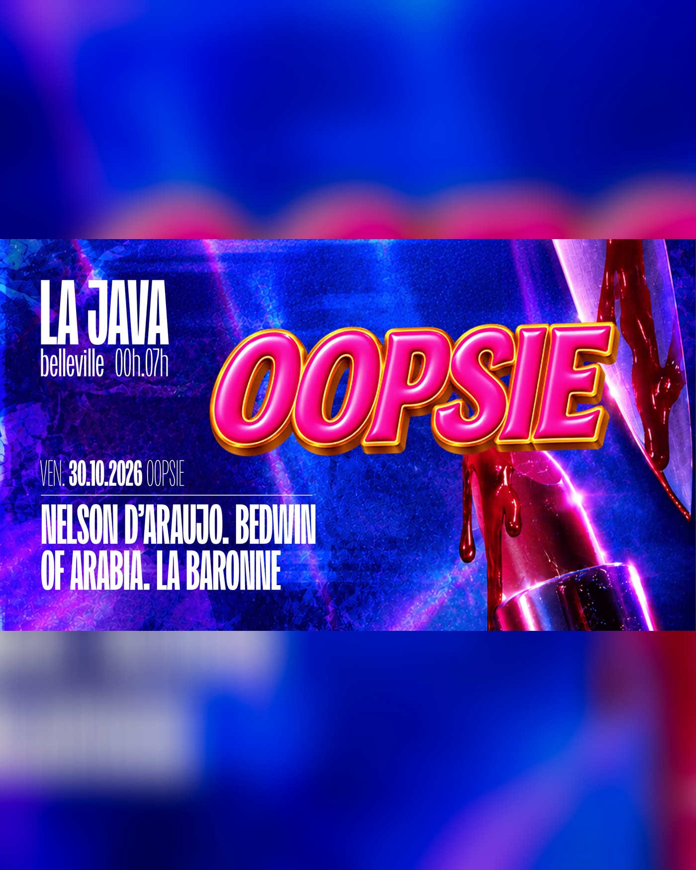 Affiche du Konzert Oopsie #7, La Java