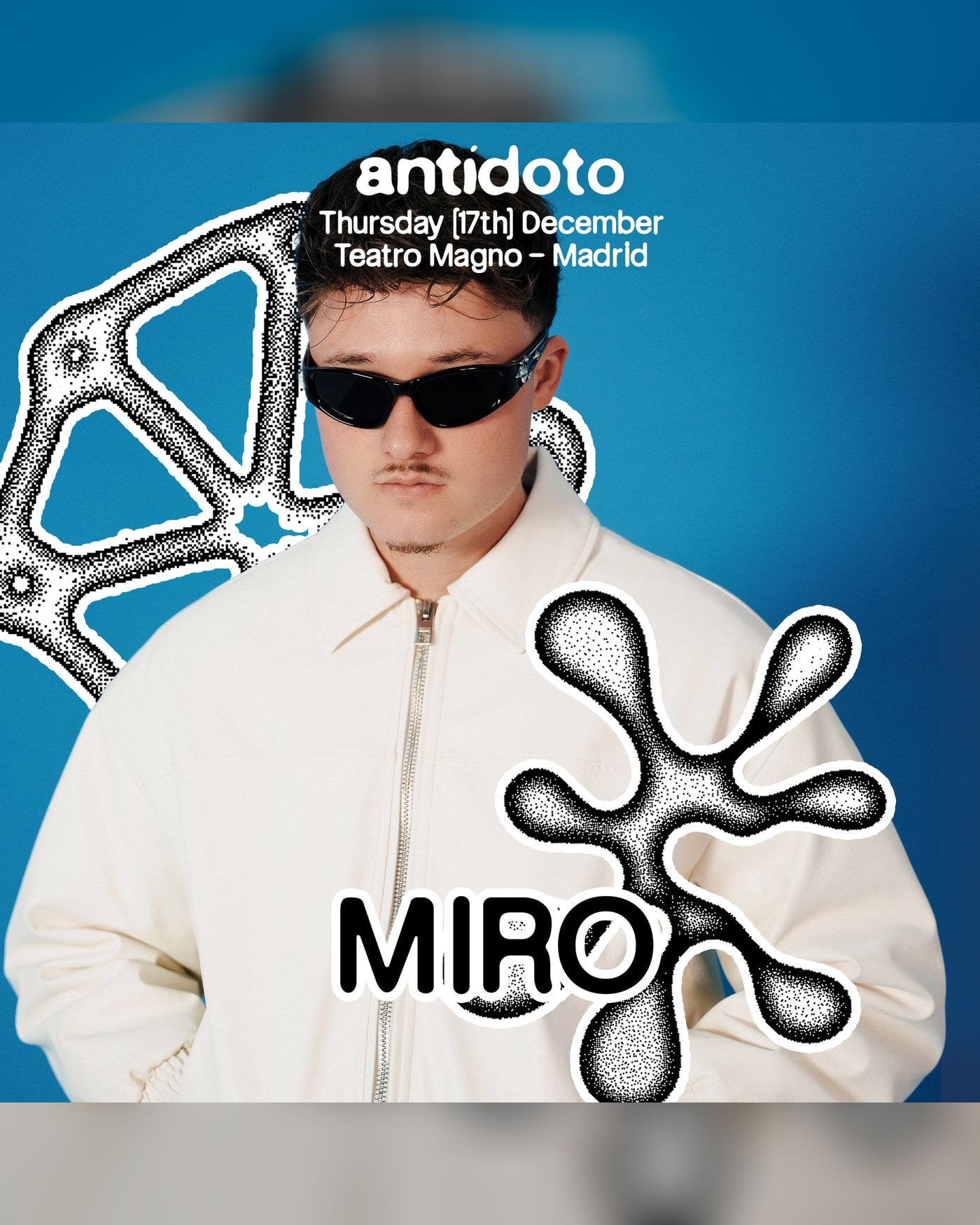 Cartel del concierto Antidoto Club: Miro, Club Magno
