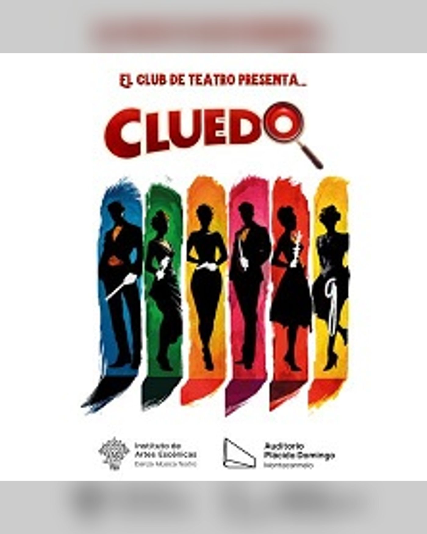 Poster for the show Cluedo, Auditorio Plácido Domingo