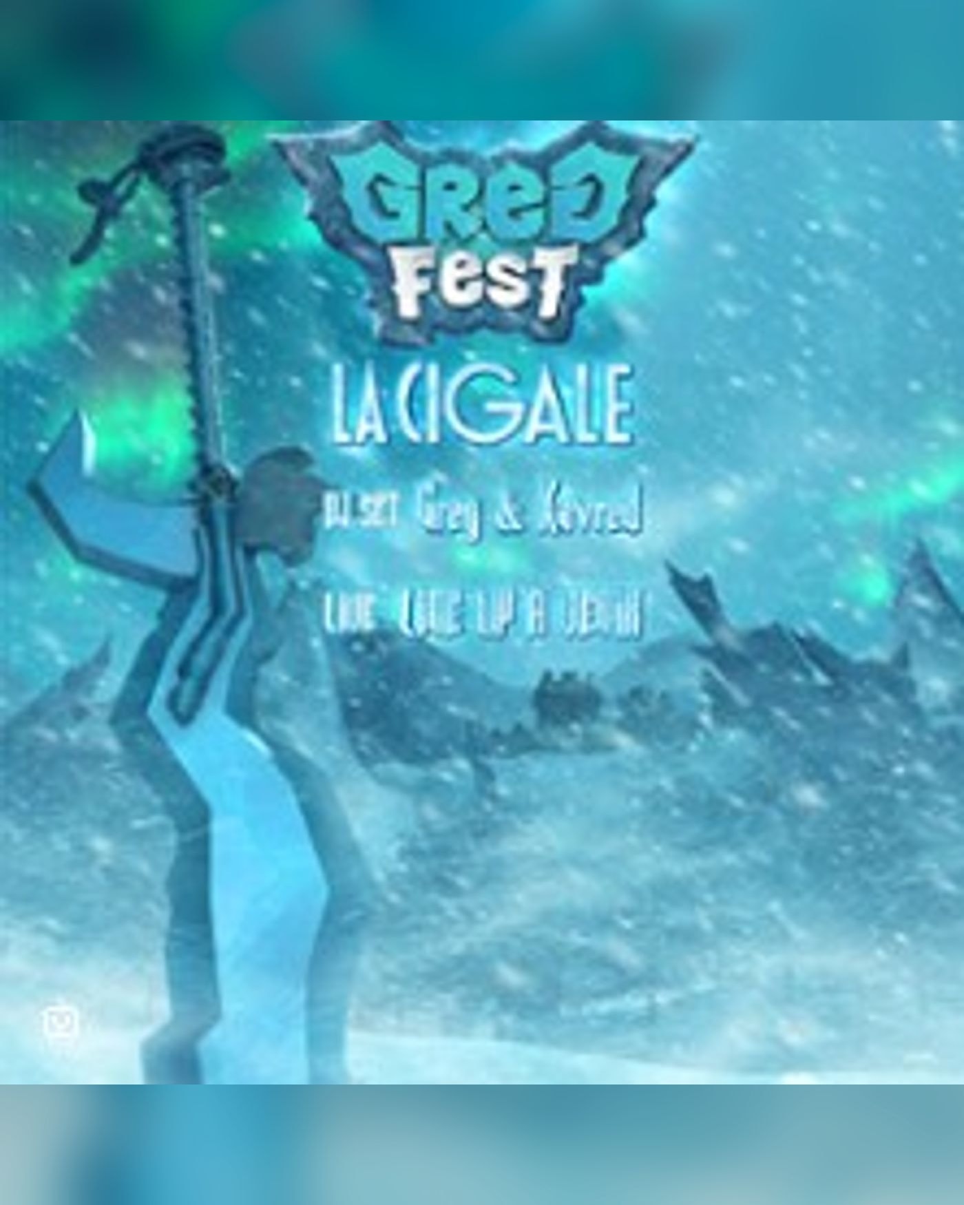 Affiche du concerto GregFest, La Cigale