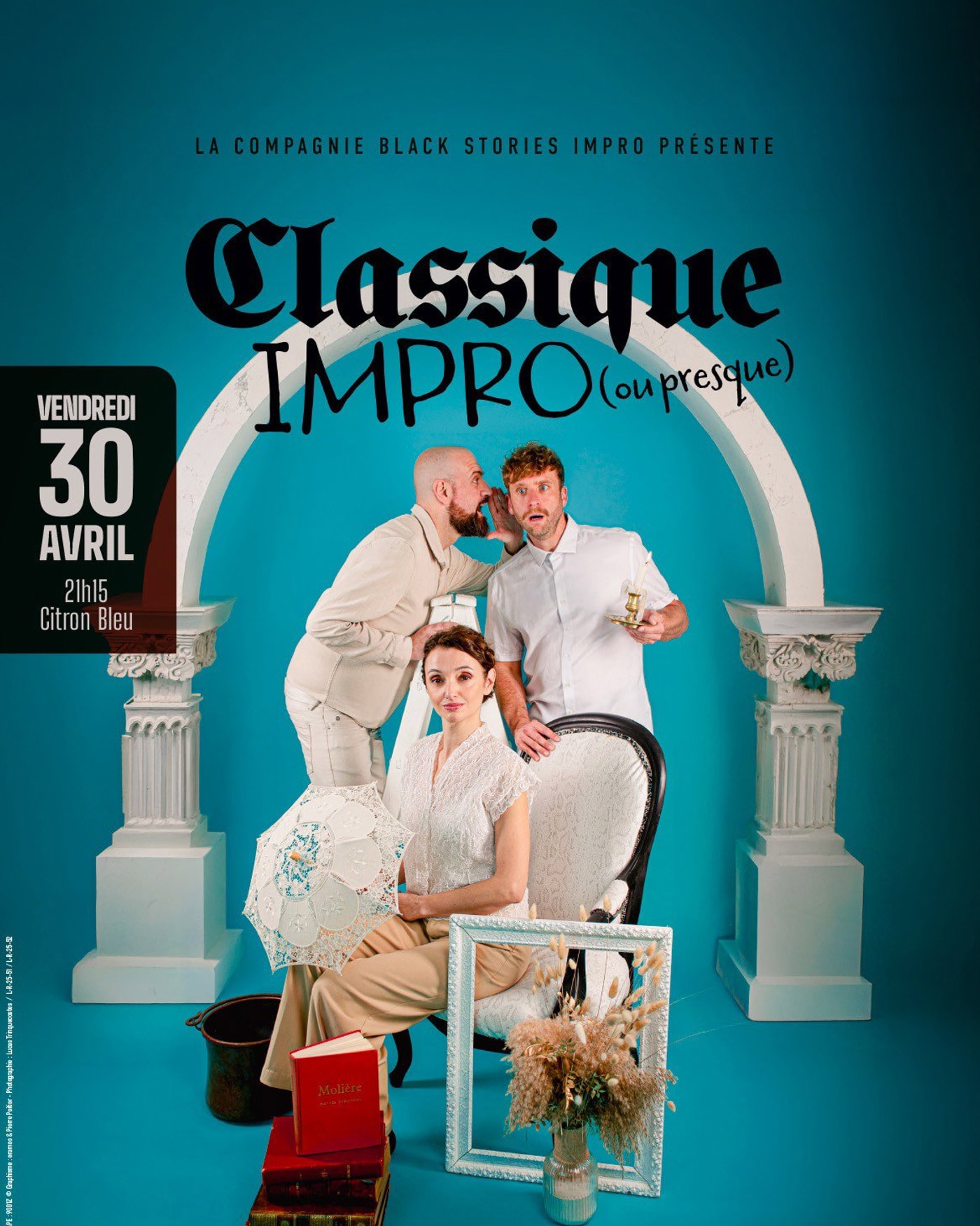 Cartel del espectáculo Classique Impro, Café Théâtre Le Citron Bleu