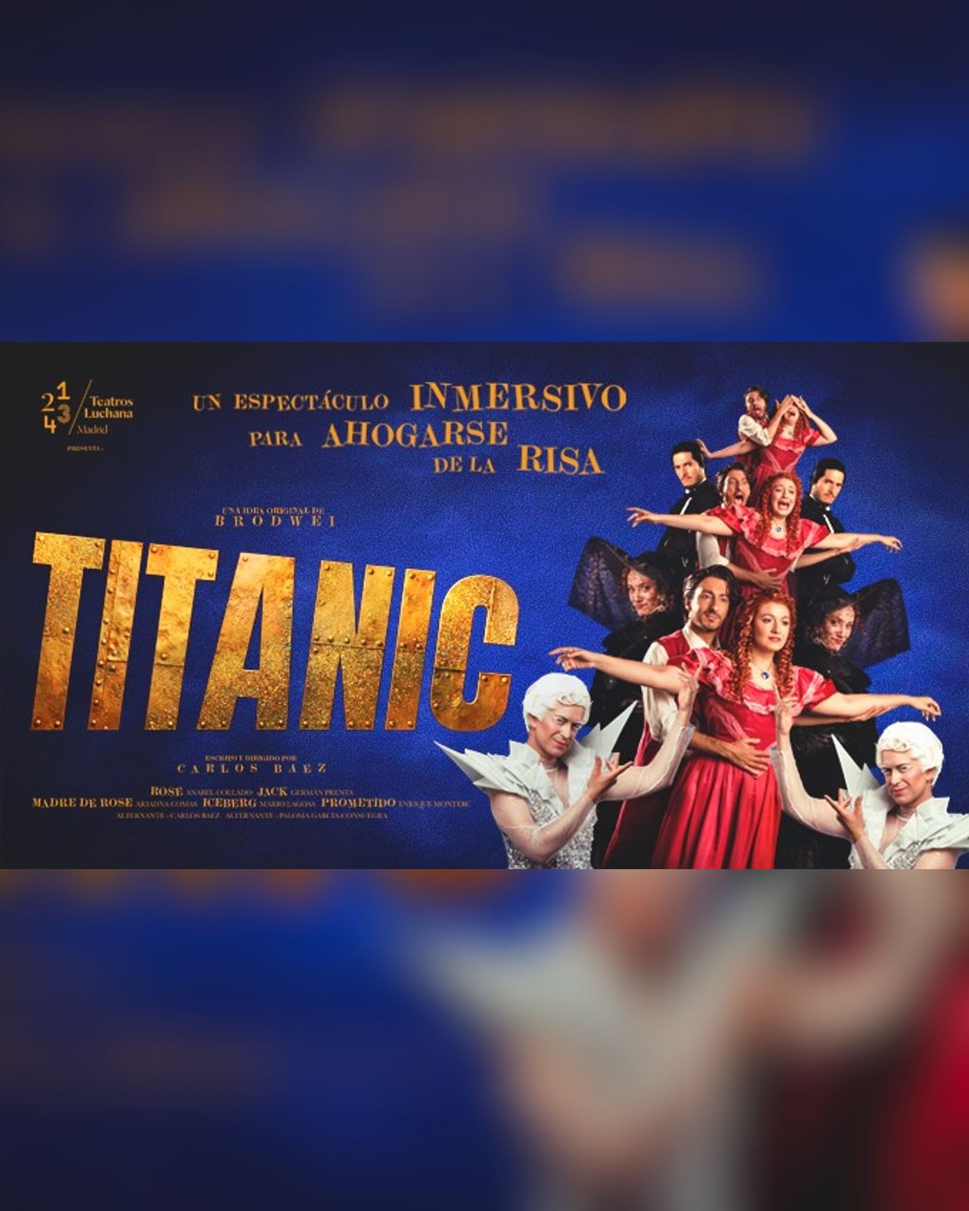 Poster for the show Titanic: Un Espectáculo Inmersivo Para Ahogarse de la Risa, Teatros Luchana