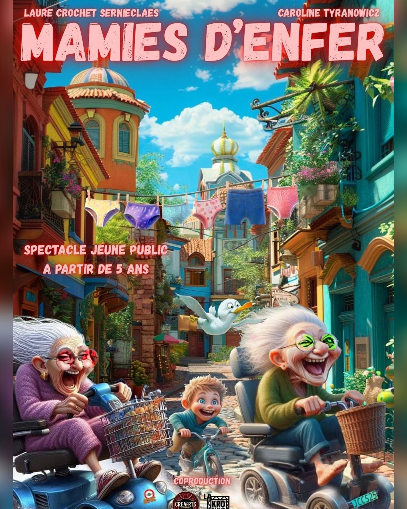 Cartel del espectáculo Mamies d'enfer, Café Théâtre le Flibustier